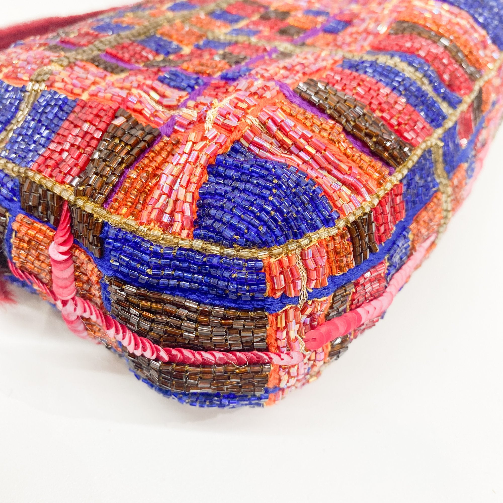 Baguette Multi-Colored Beads Shoulder Bag