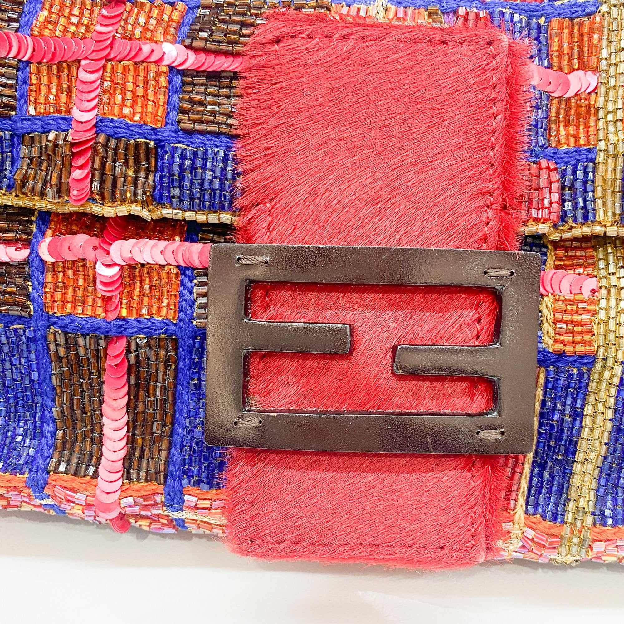 Baguette Multi-Colored Beads Shoulder Bag