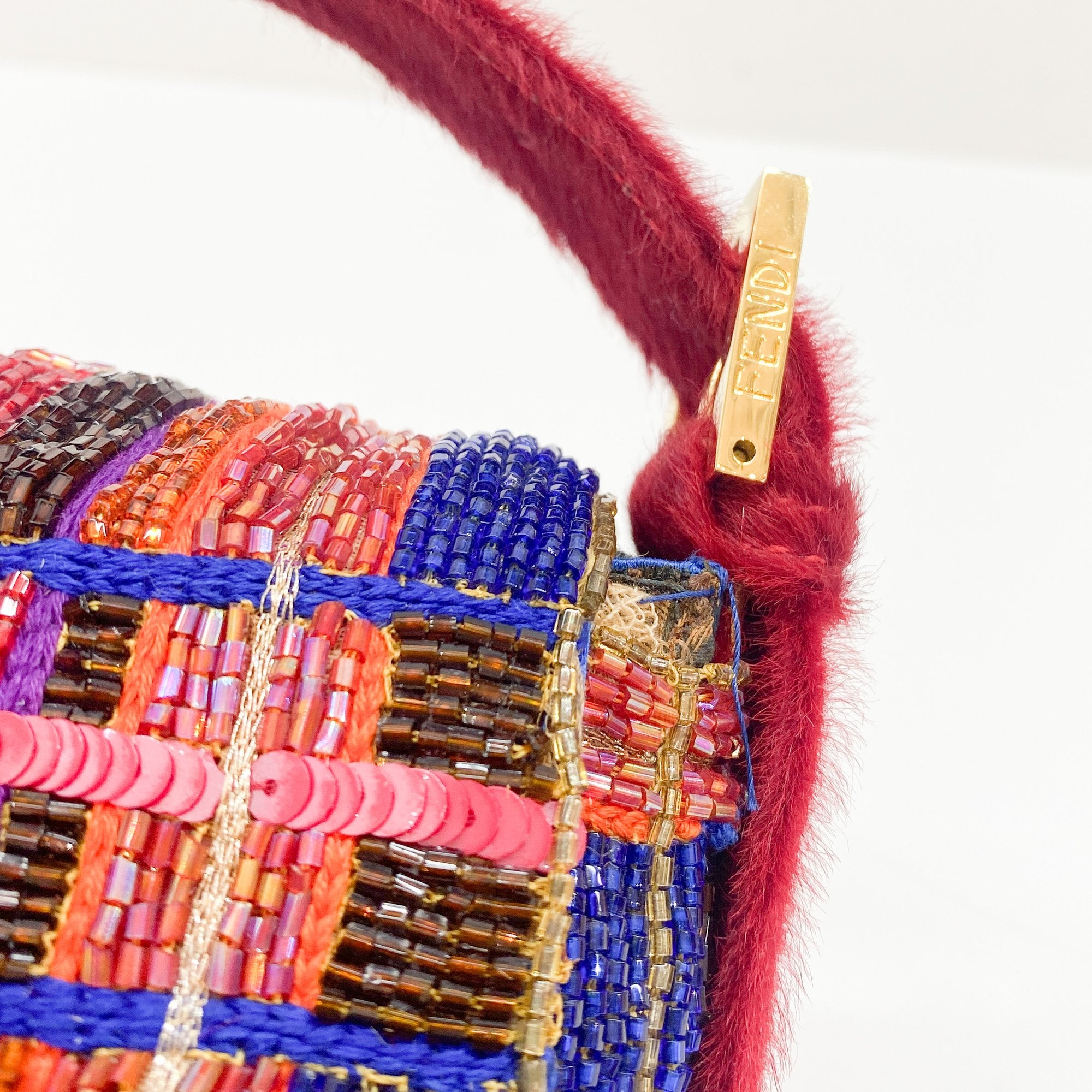 Baguette Multi-Colored Beads Shoulder Bag