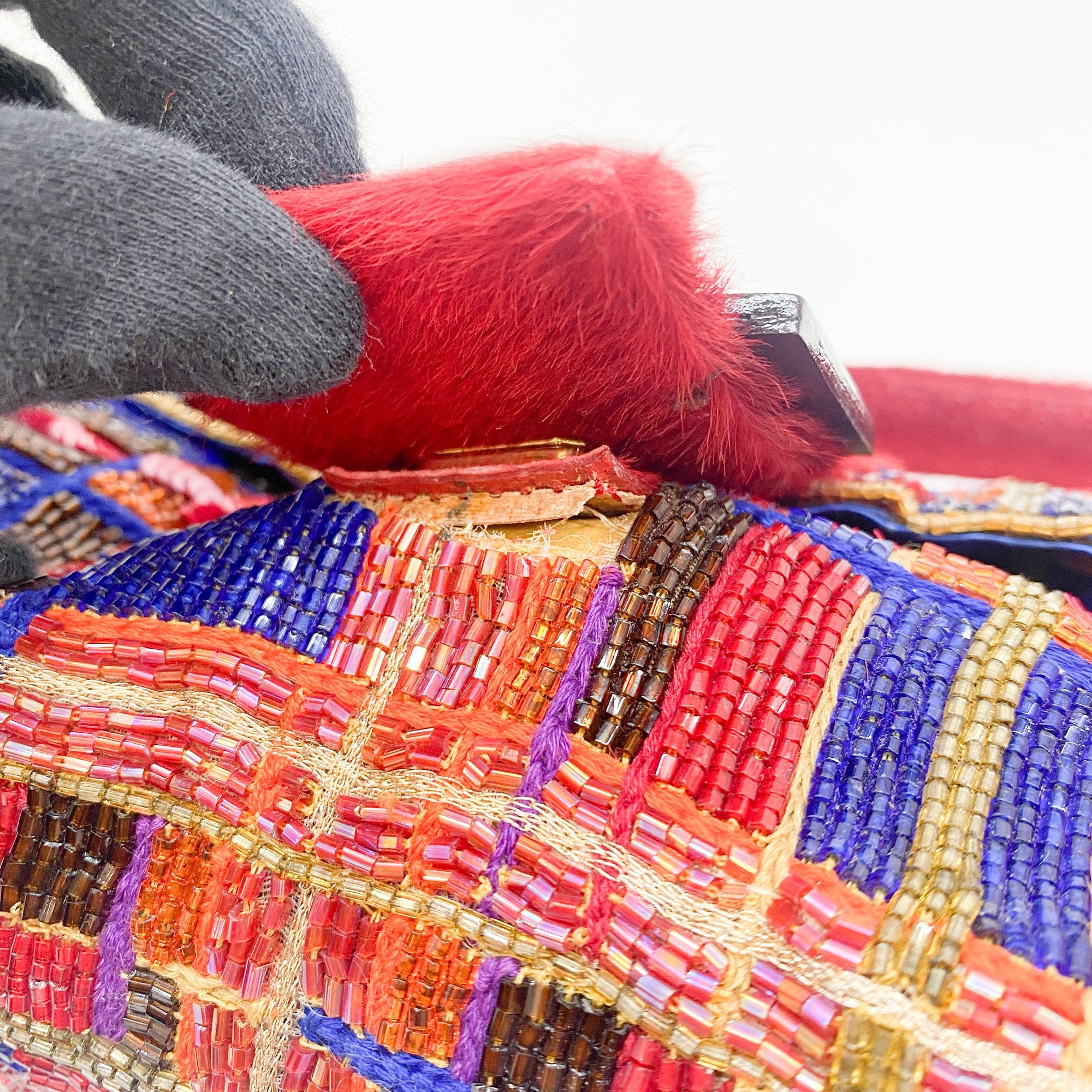 Baguette Multi-Colored Beads Shoulder Bag