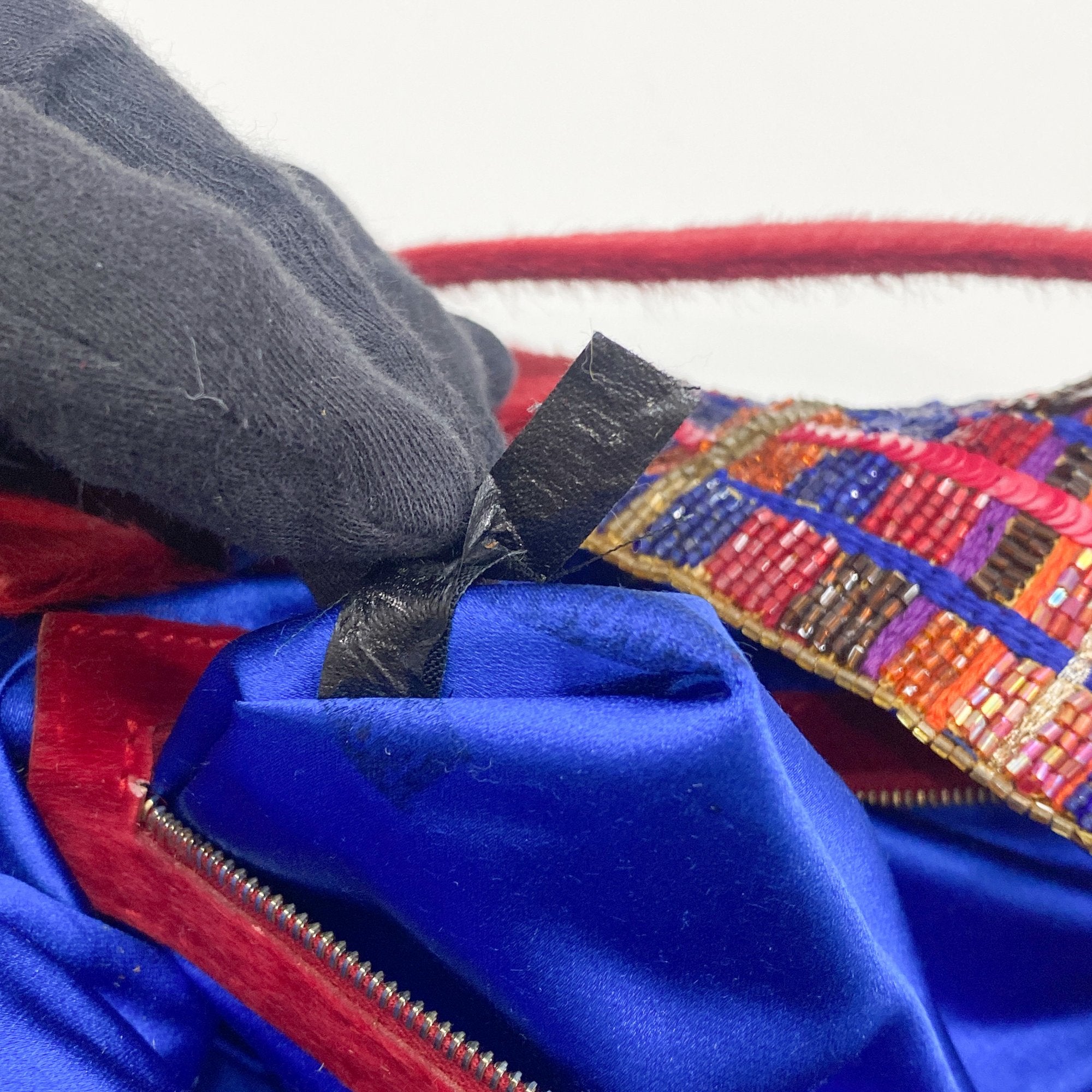 Baguette Multi-Colored Beads Shoulder Bag