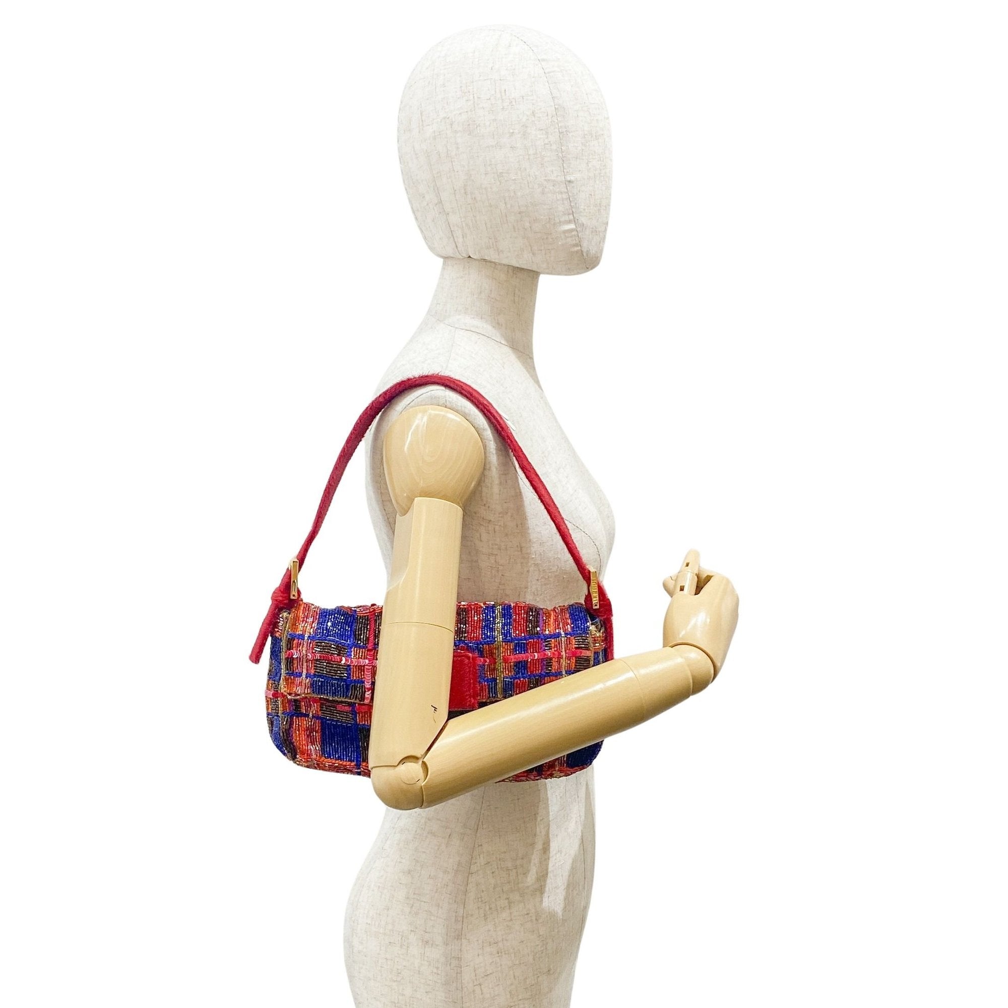 Baguette Multi-Colored Beads Shoulder Bag