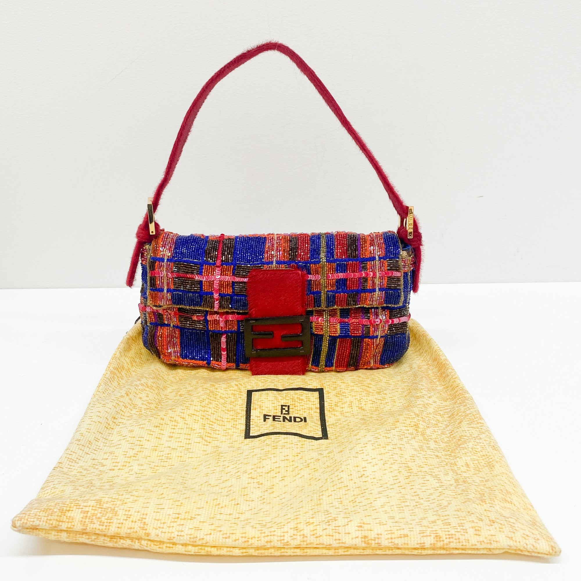 Baguette Multi-Colored Beads Shoulder Bag