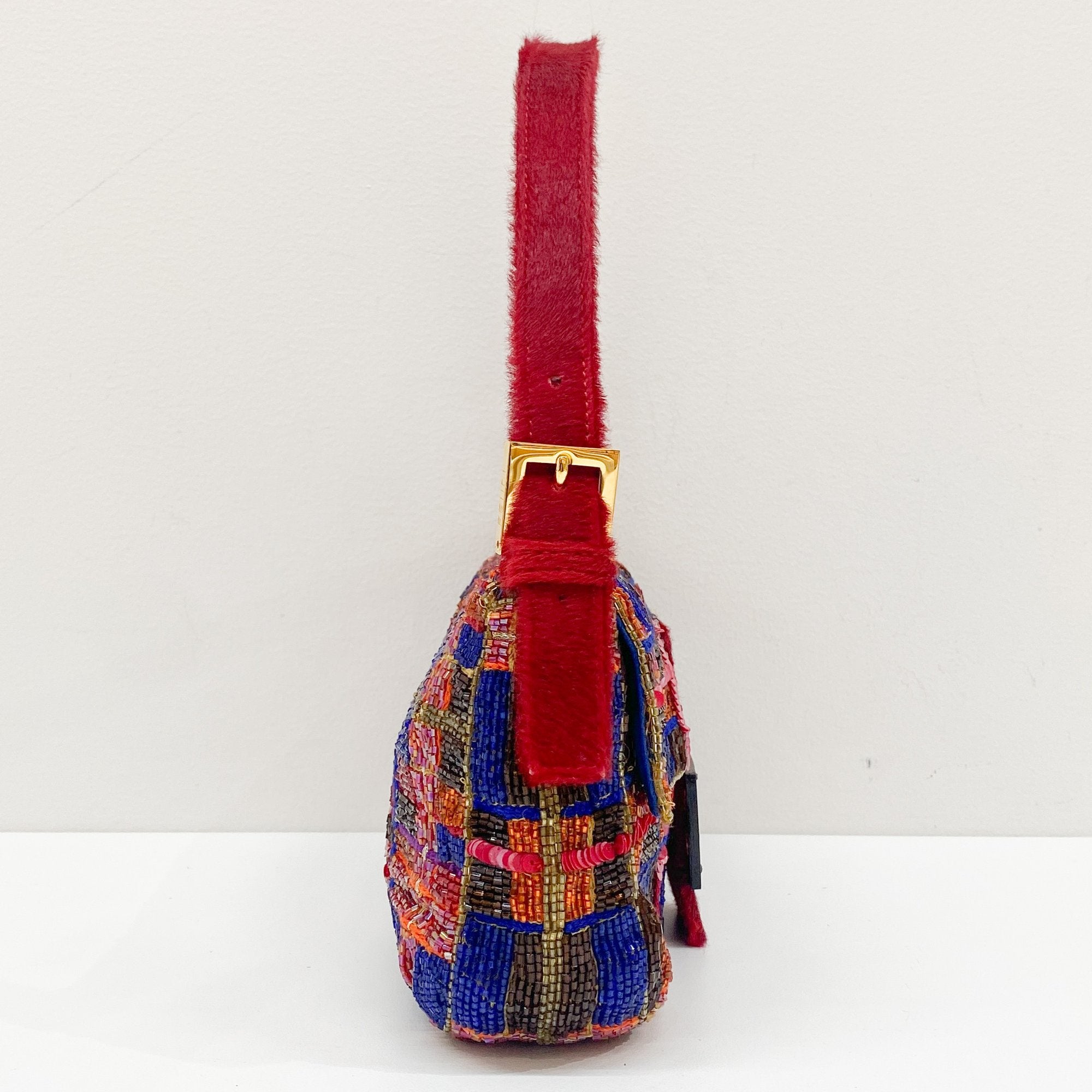 Baguette Multi-Colored Beads Shoulder Bag