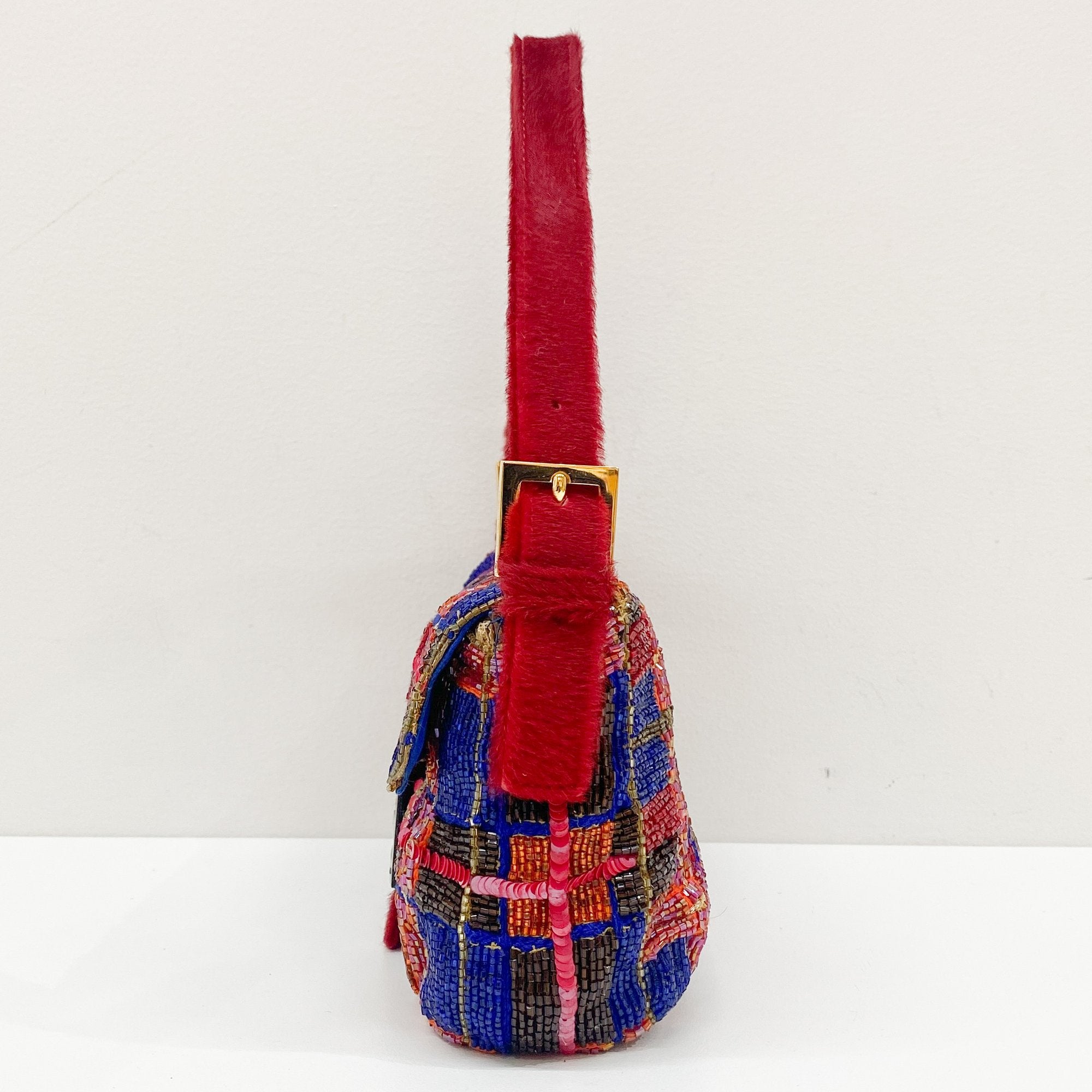 Baguette Multi-Colored Beads Shoulder Bag