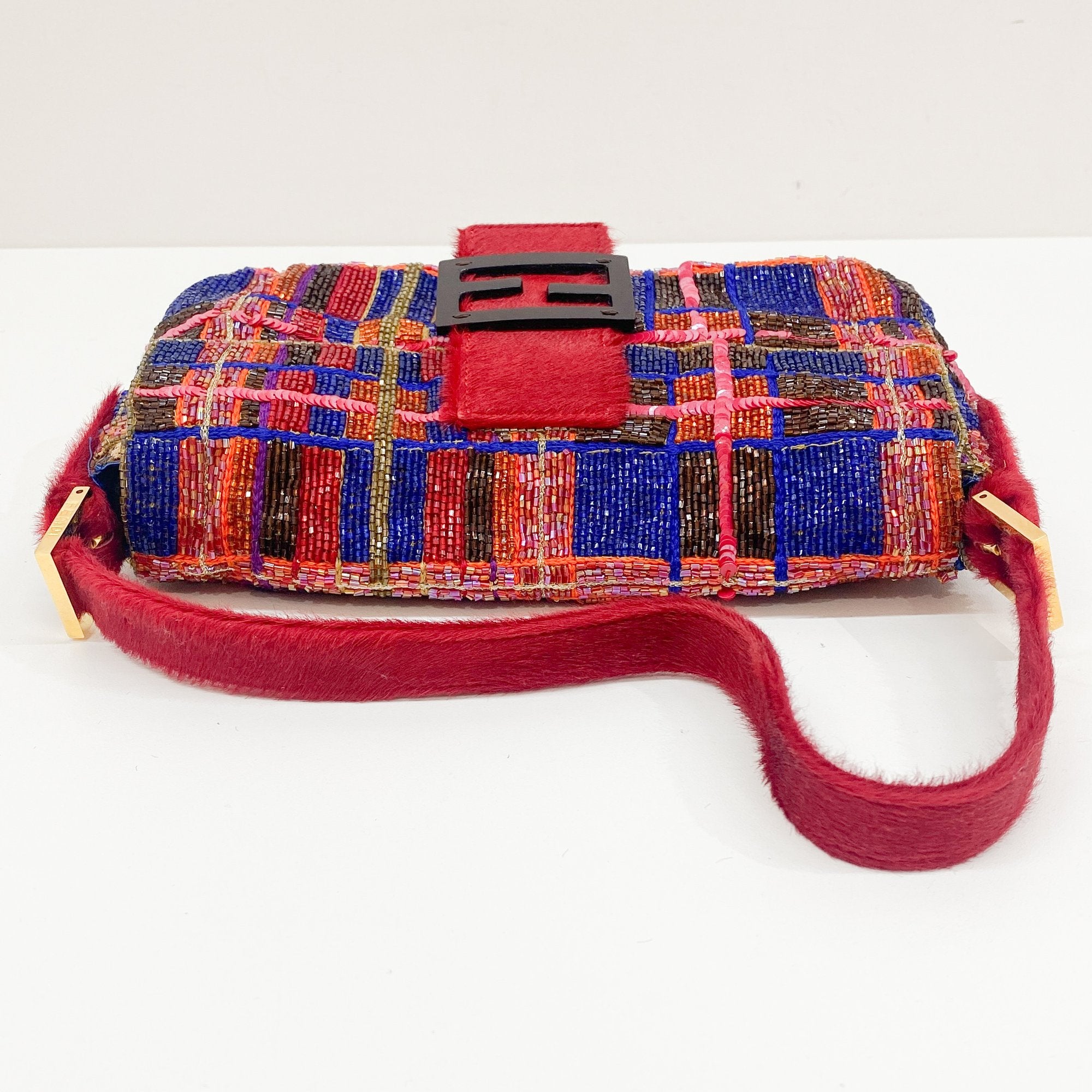 Baguette Multi-Colored Beads Shoulder Bag