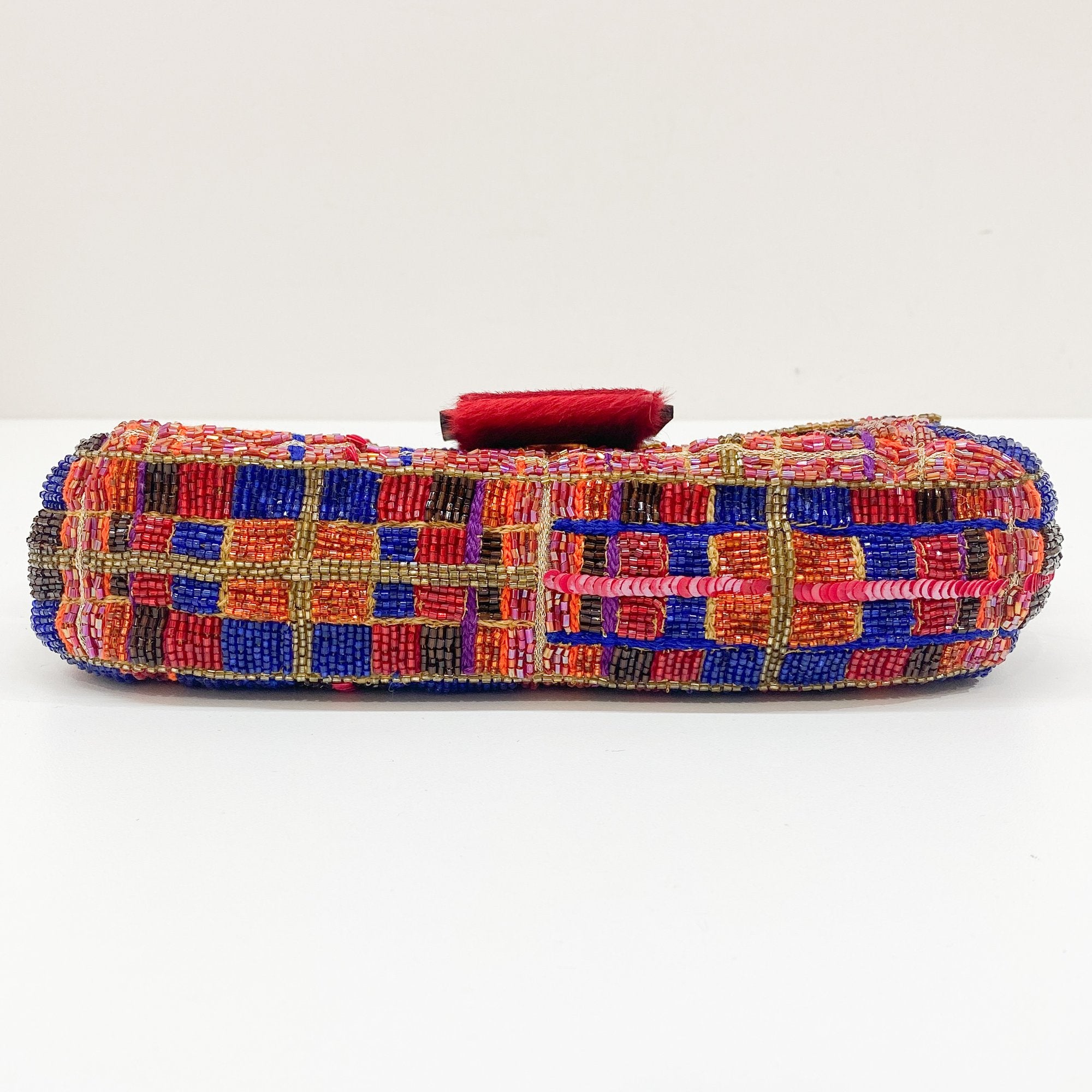 Baguette Multi-Colored Beads Shoulder Bag