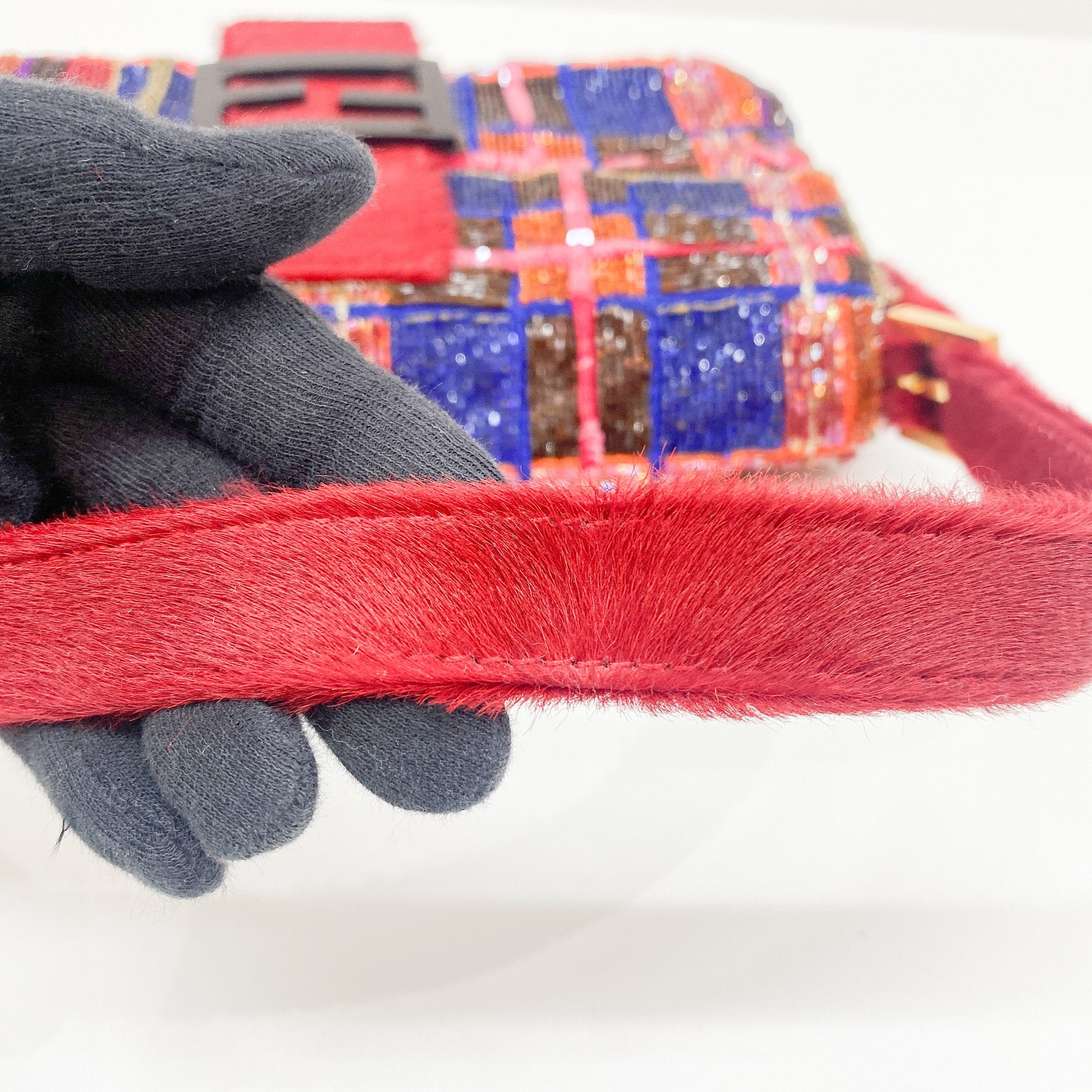 Baguette Multi-Colored Beads Shoulder Bag