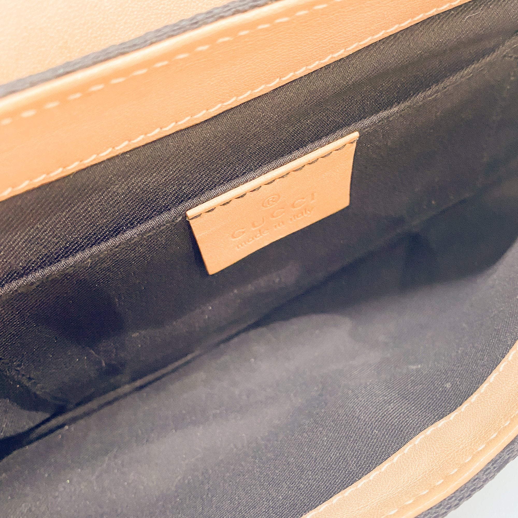 GG Horsebit Black Canvas Chain Shoulder Bag