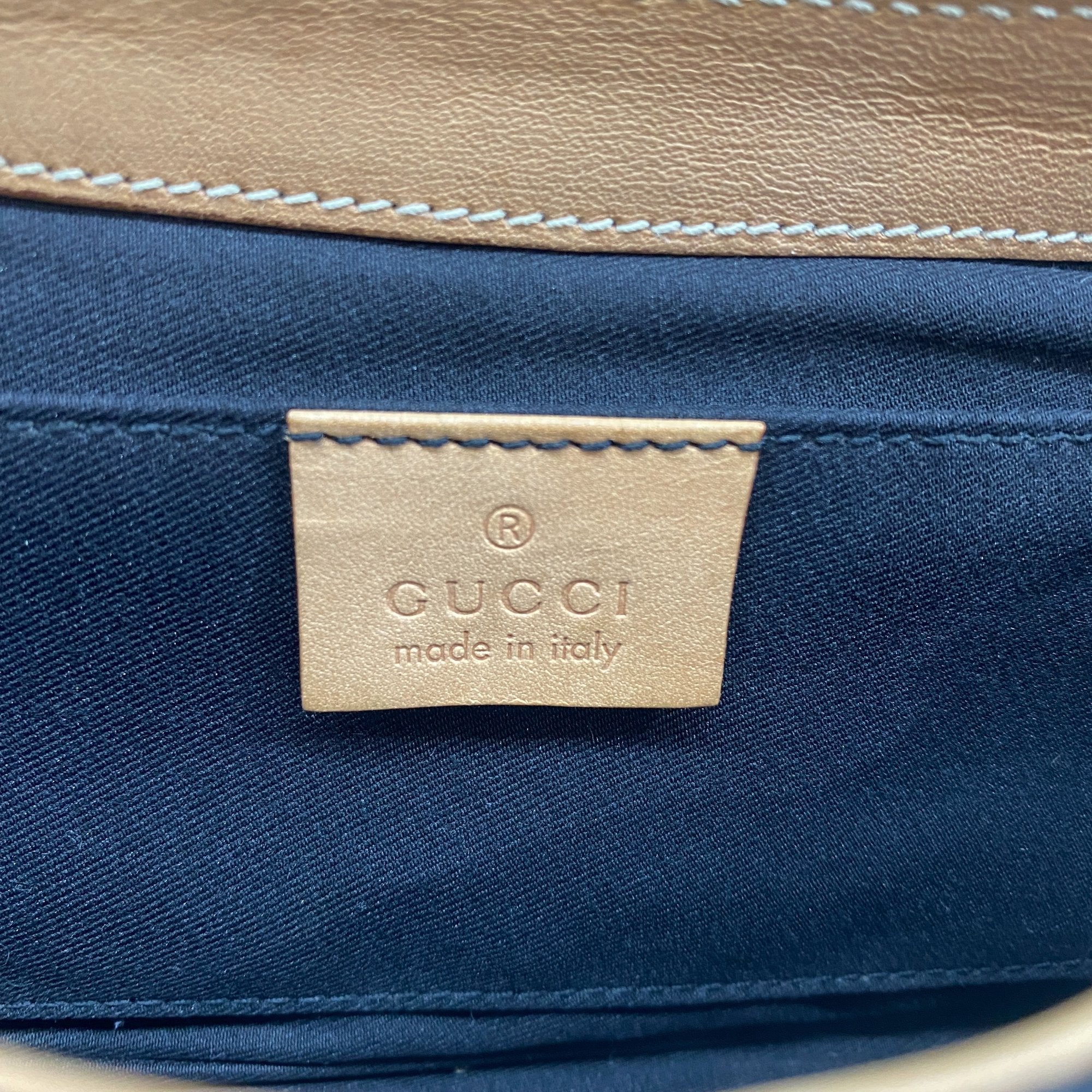 GG Horsebit Black Canvas Chain Shoulder Bag