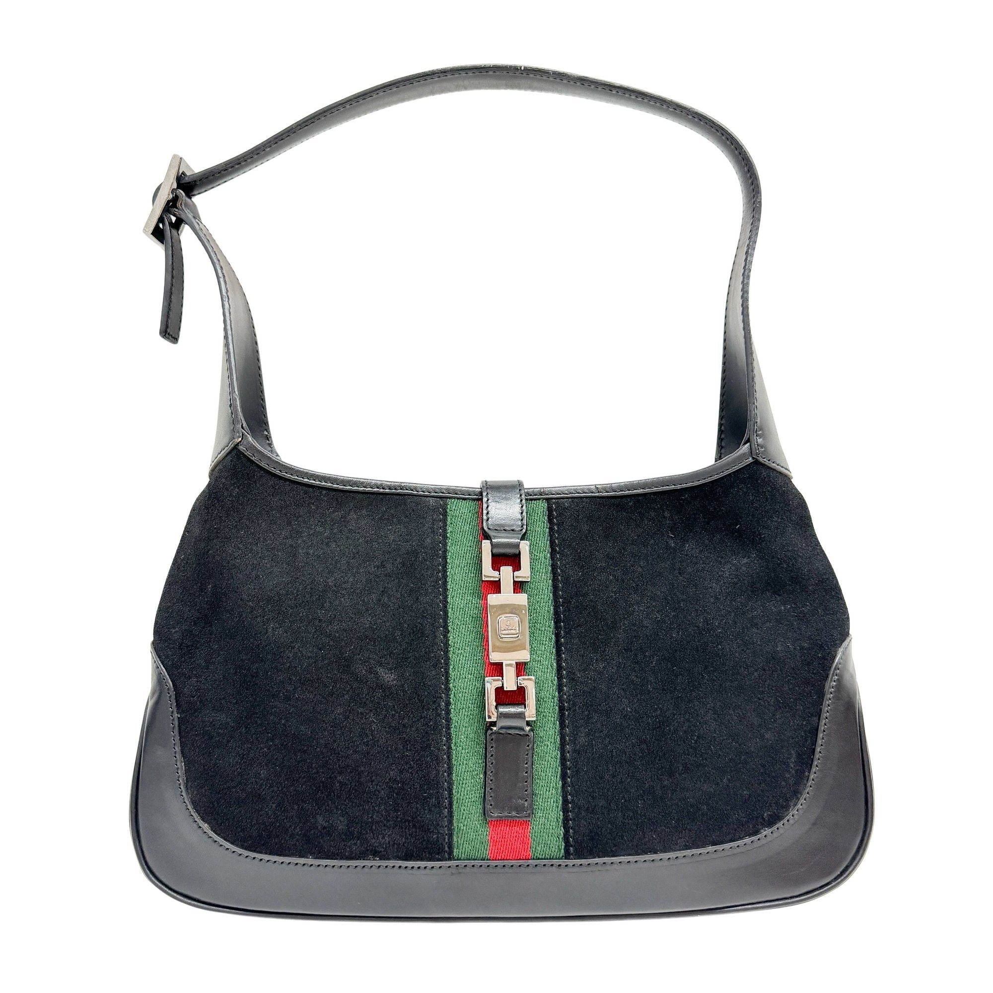 Jackie Black Suede Shoulder Bag