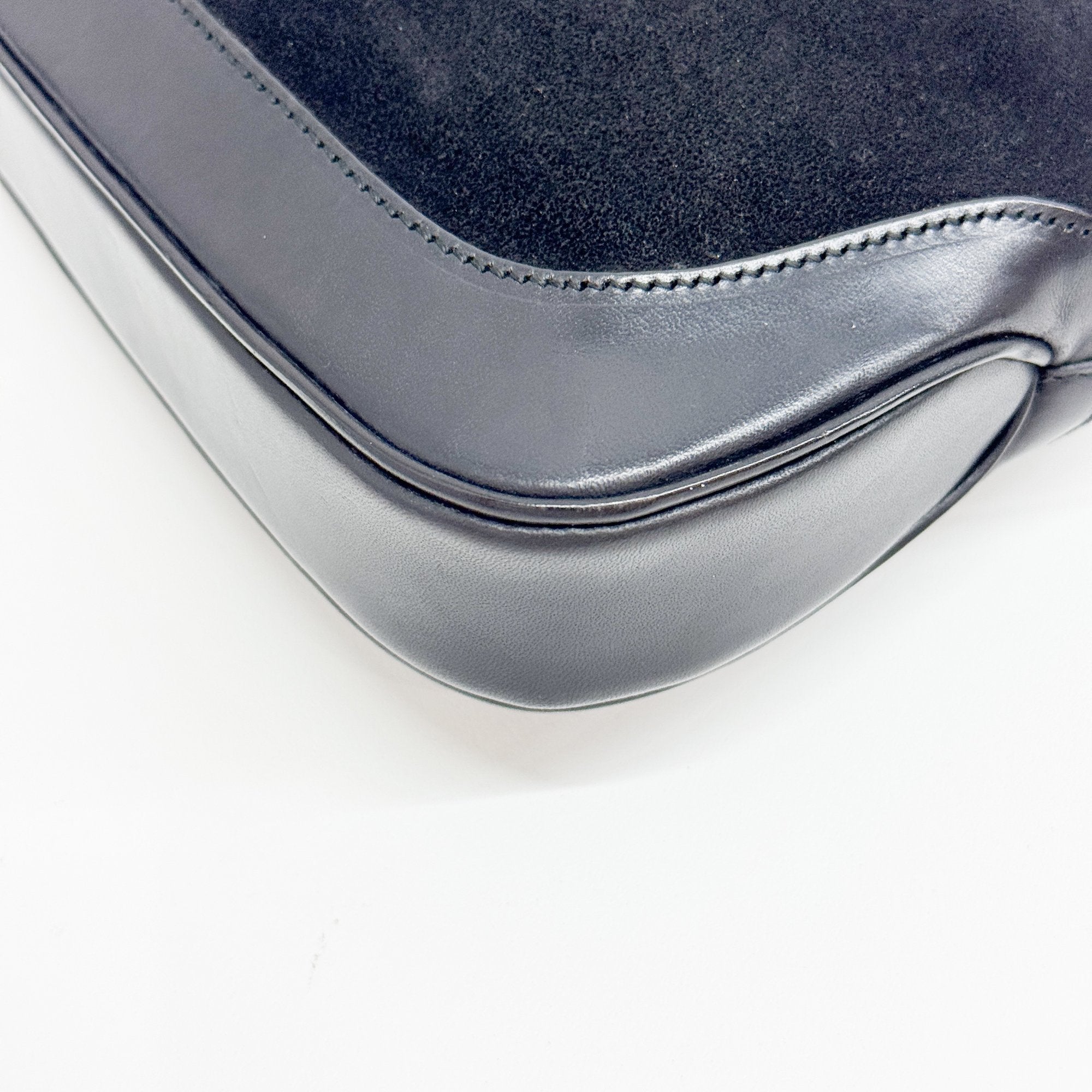 Jackie Black Suede Shoulder Bag