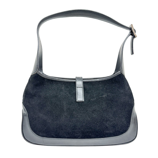 Jackie Black Suede Shoulder Bag