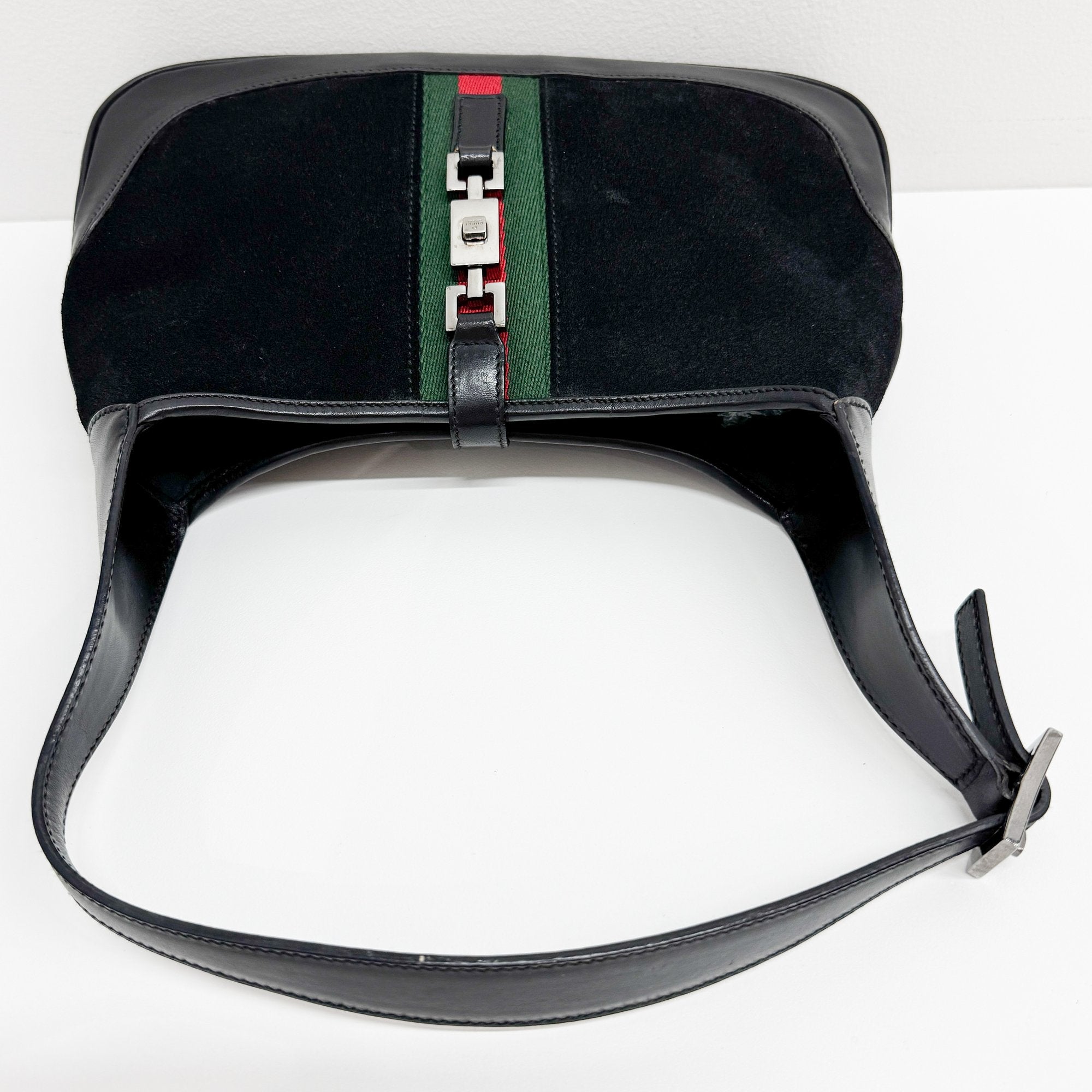 Jackie Black Suede Shoulder Bag