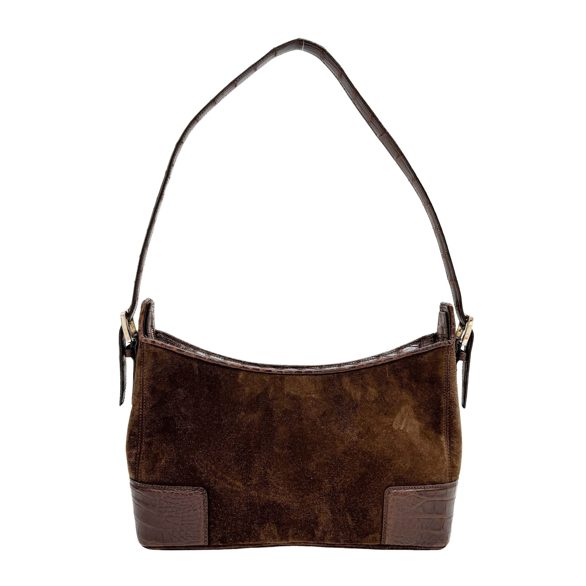 Brown Suede Shoulder Bag