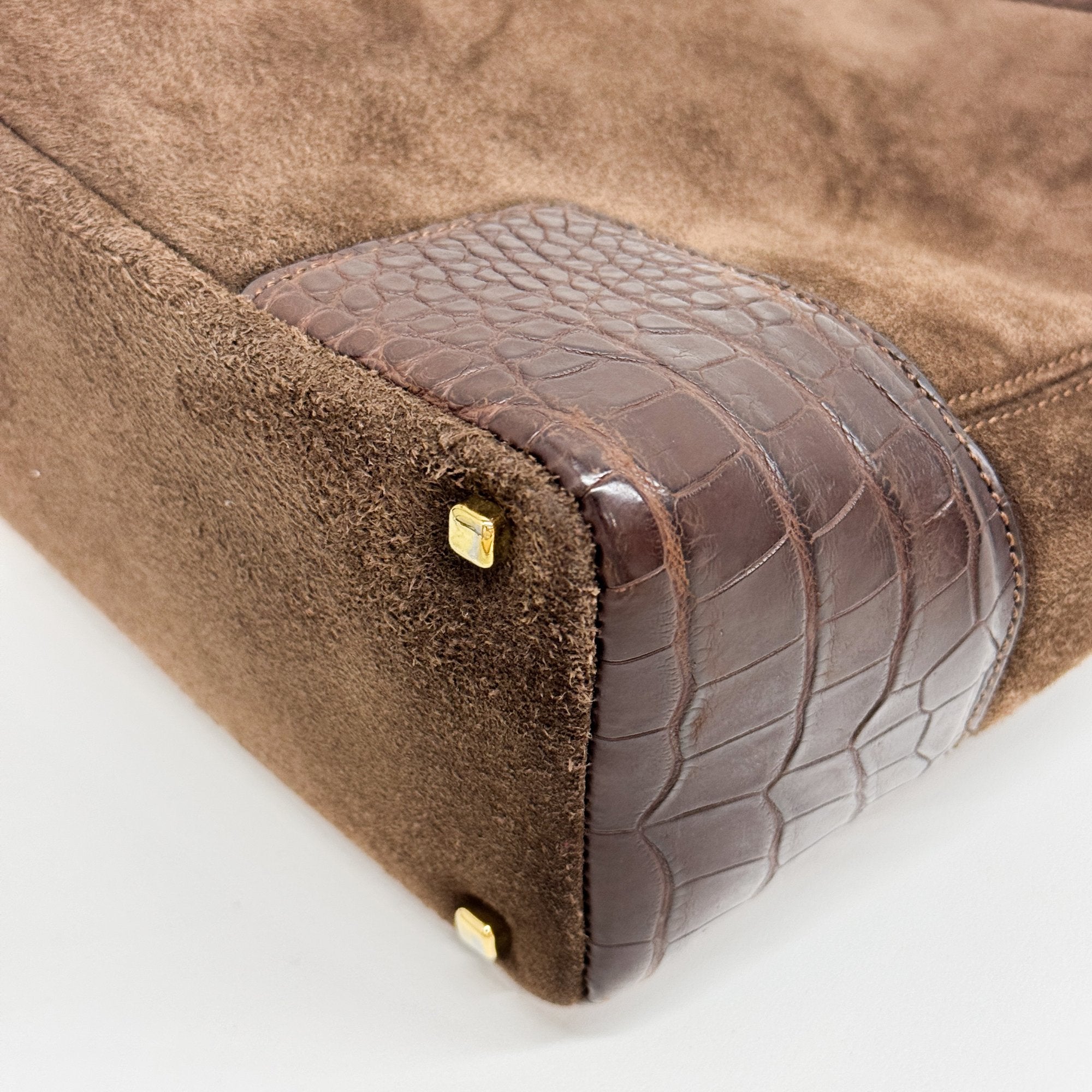 Brown Suede Shoulder Bag