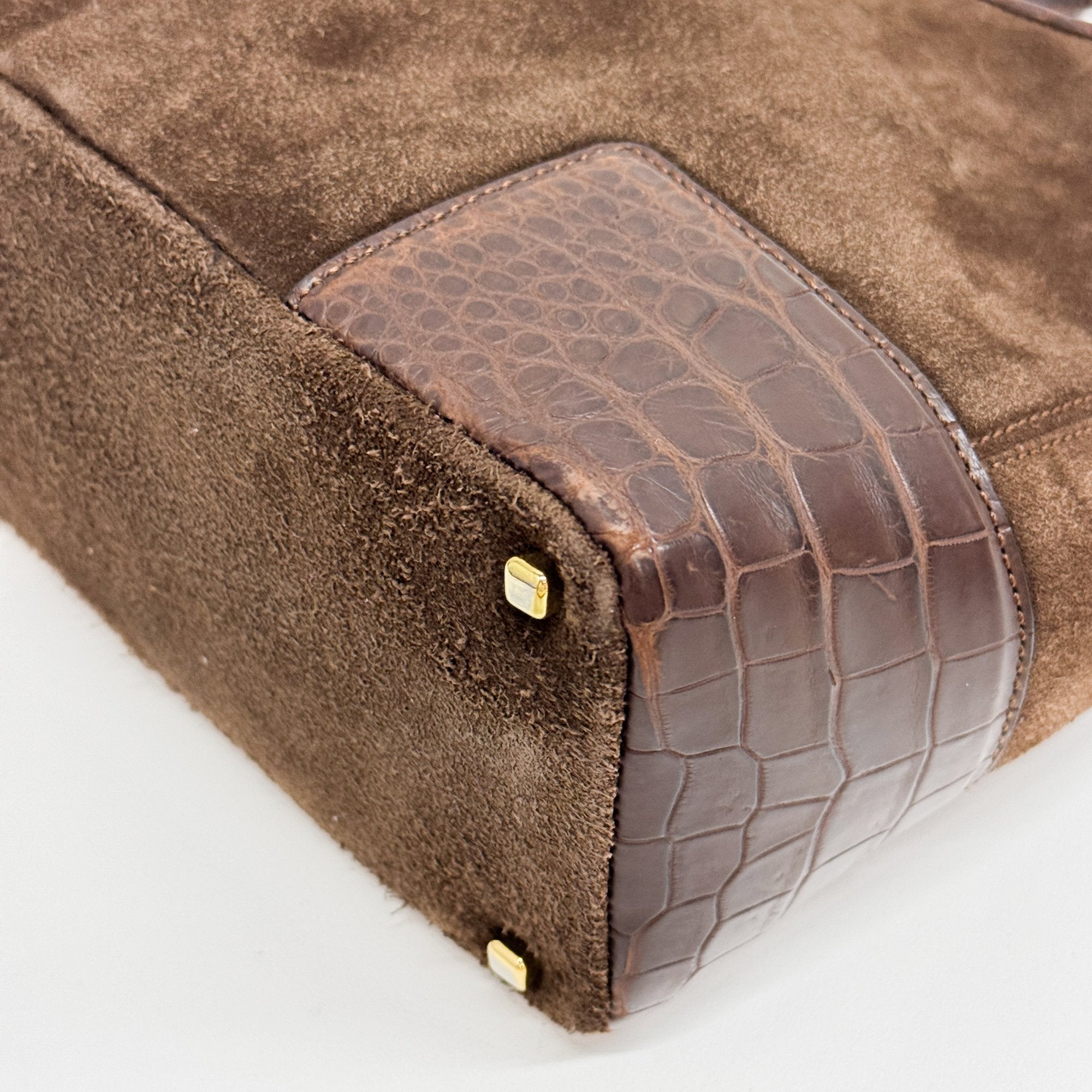 Brown Suede Shoulder Bag