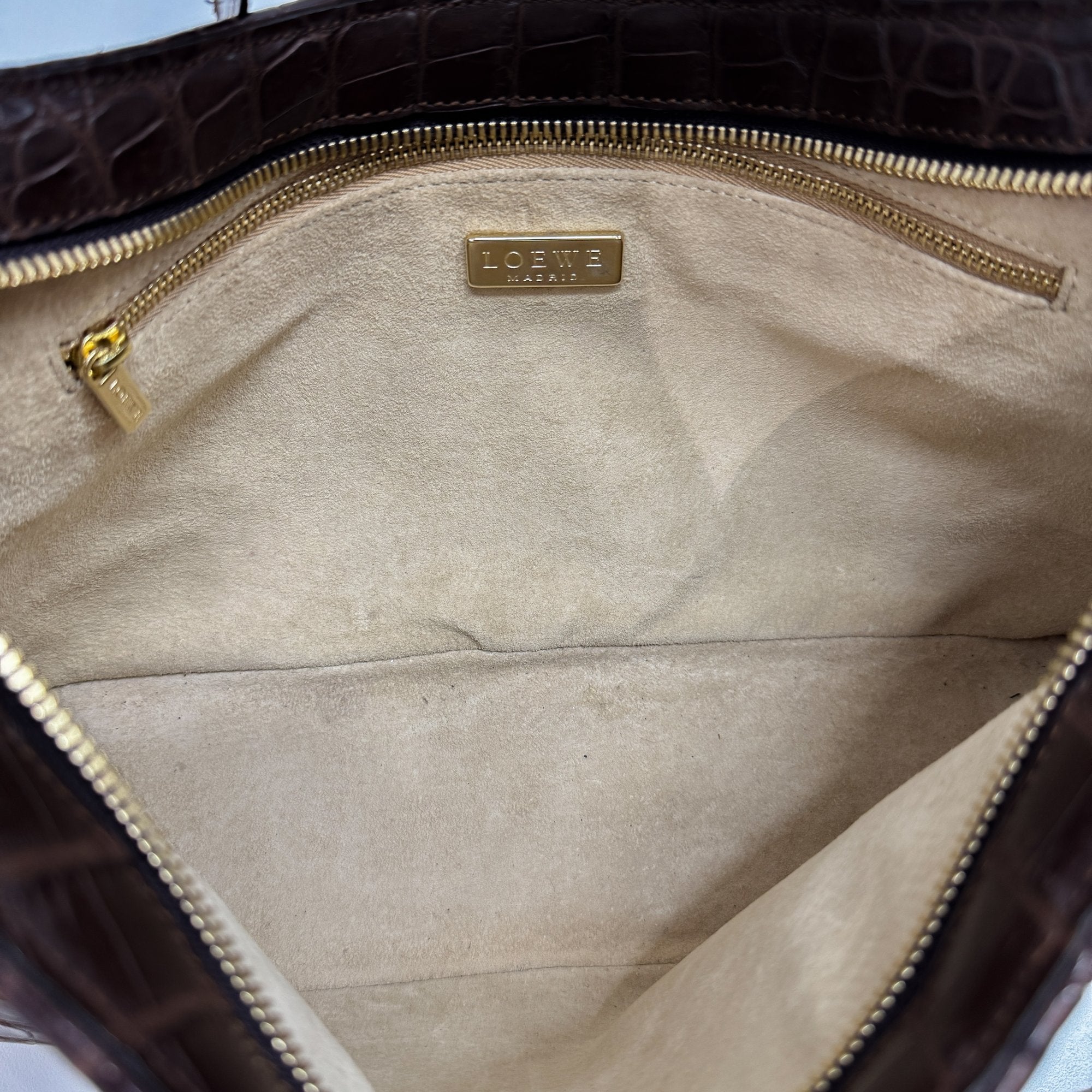 Brown Suede Shoulder Bag