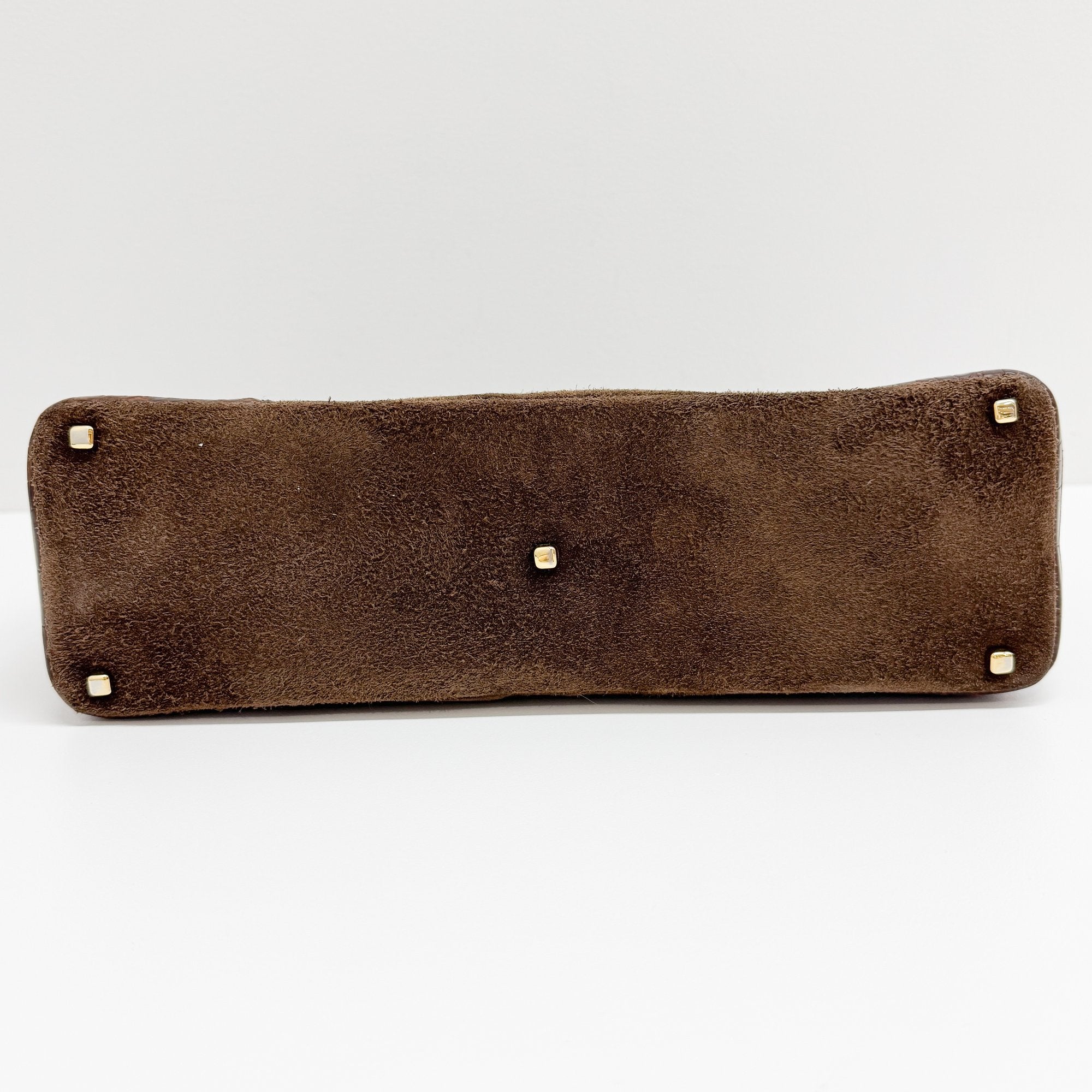 Brown Suede Shoulder Bag