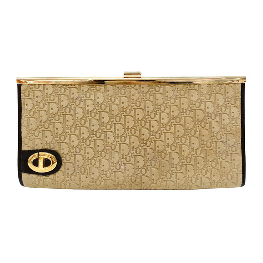 Trotter Beige Suede Clutch Bag