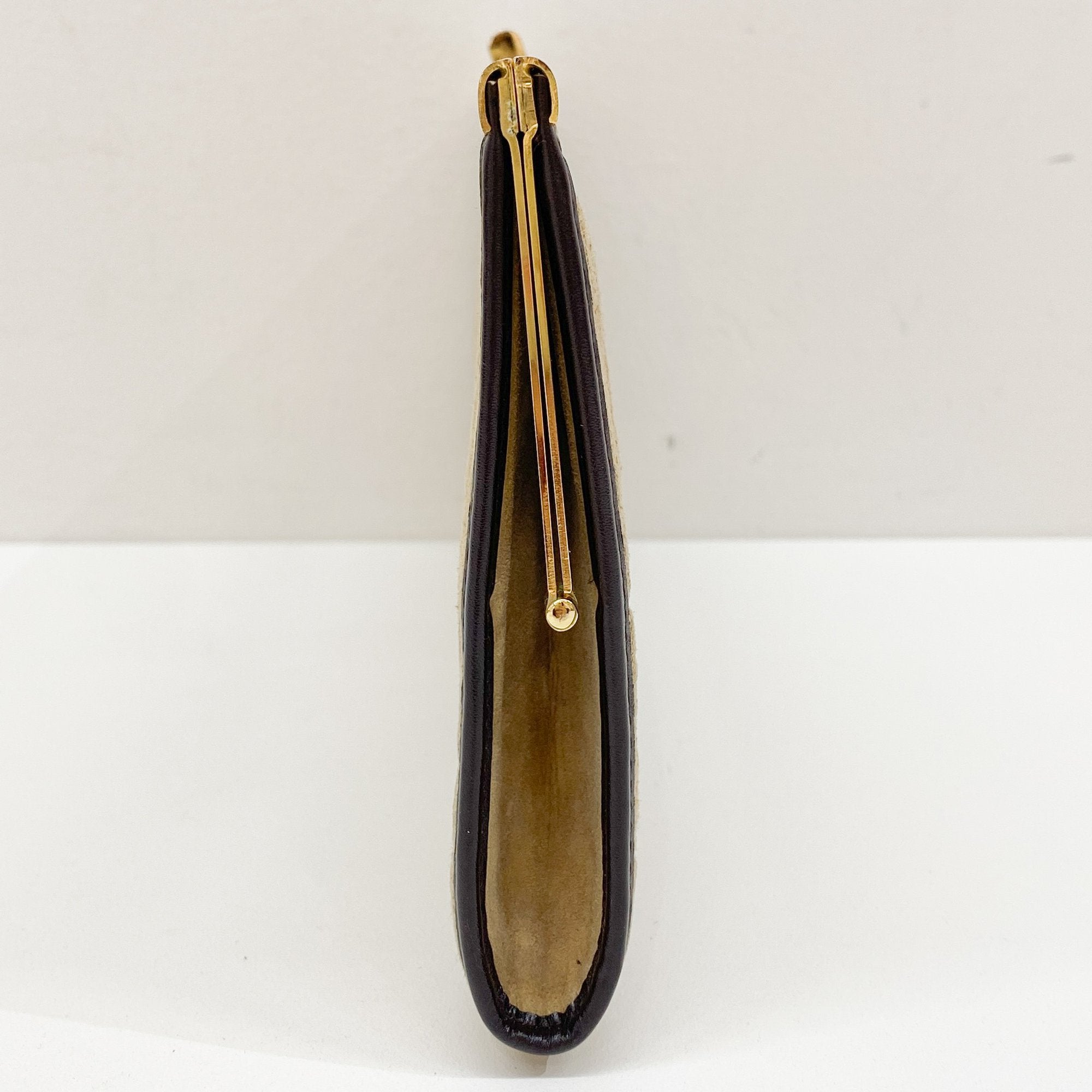 Trotter Beige Suede Clutch Bag