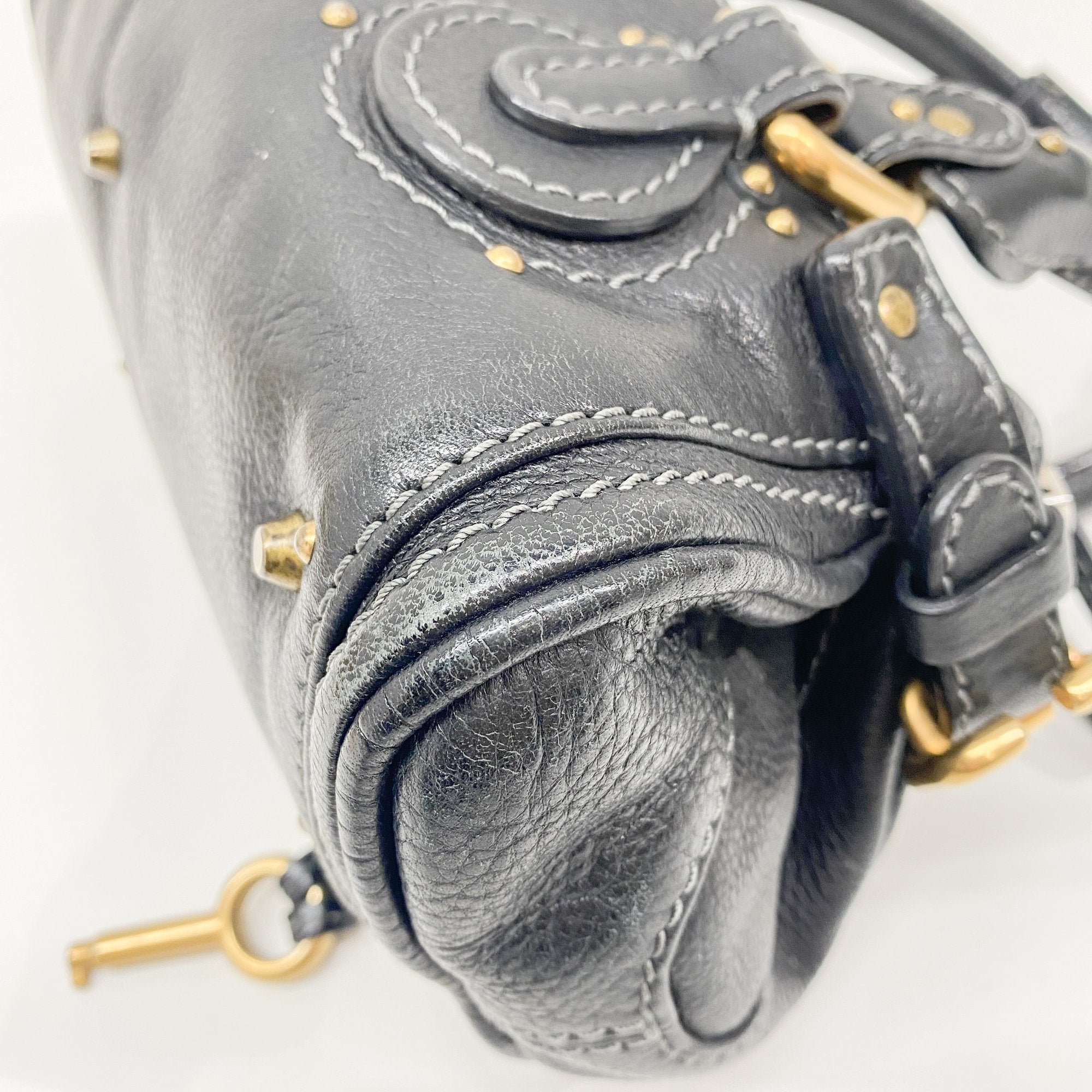 Paddington Black Leather Shoulder Bag