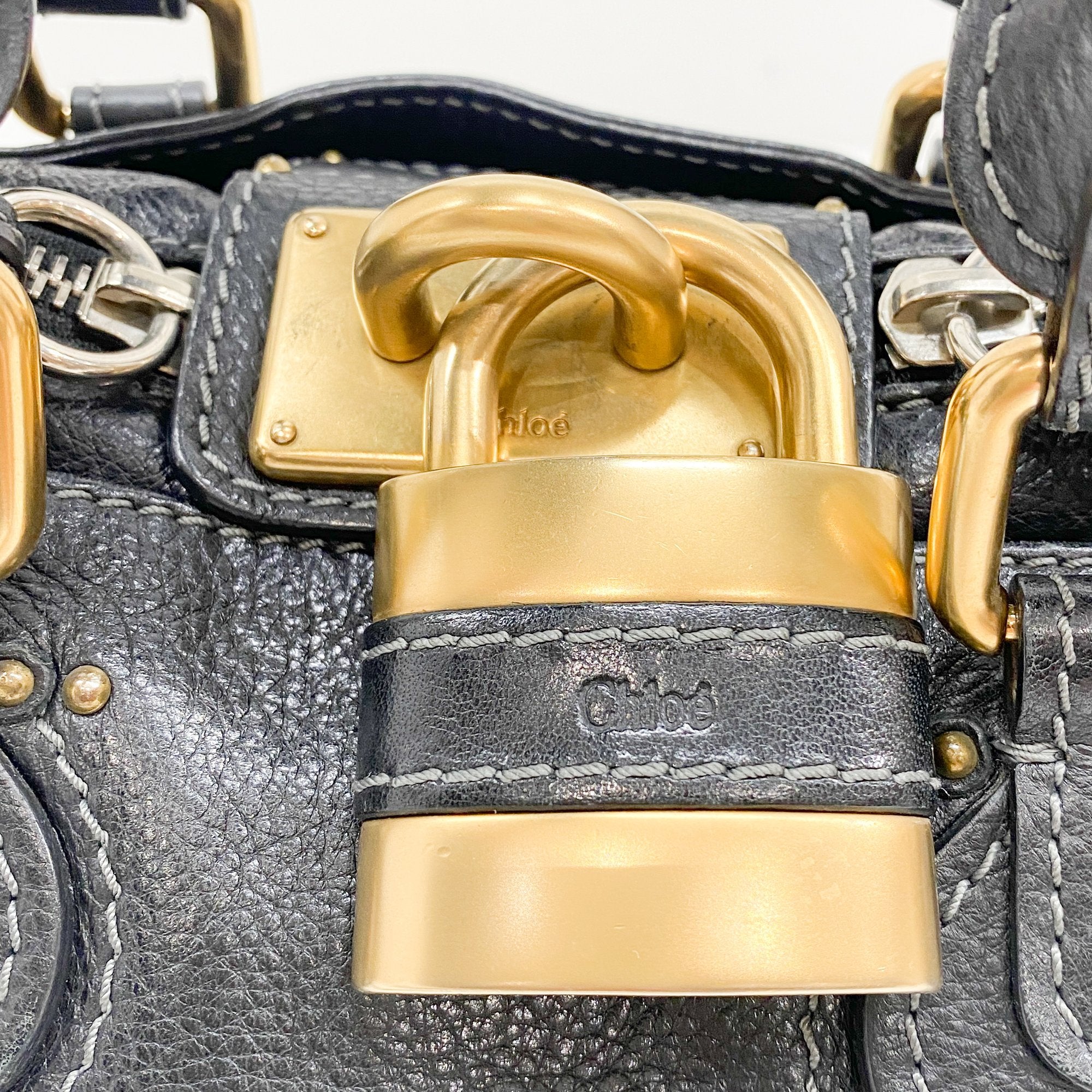 Paddington Black Leather Shoulder Bag