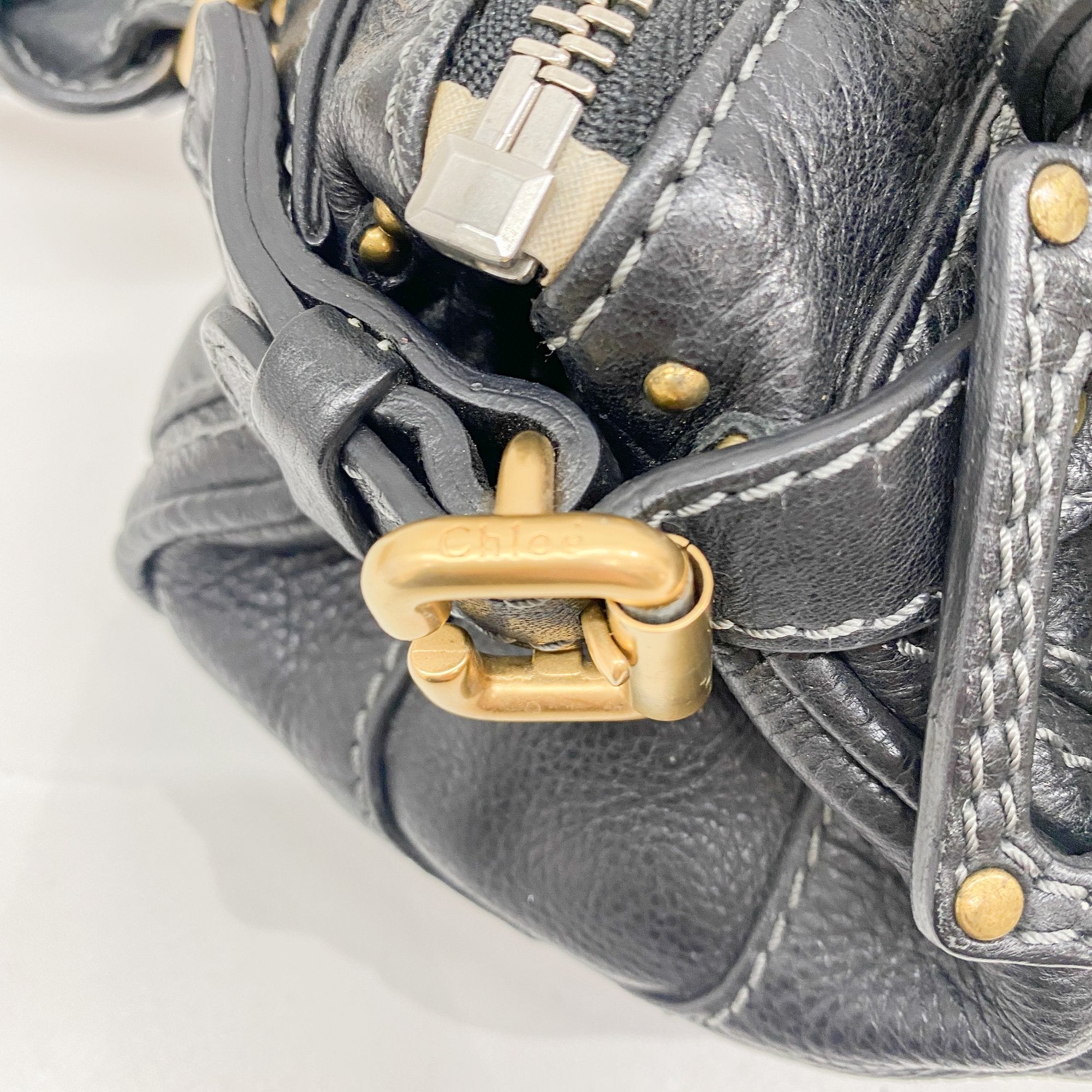 Paddington Black Leather Shoulder Bag