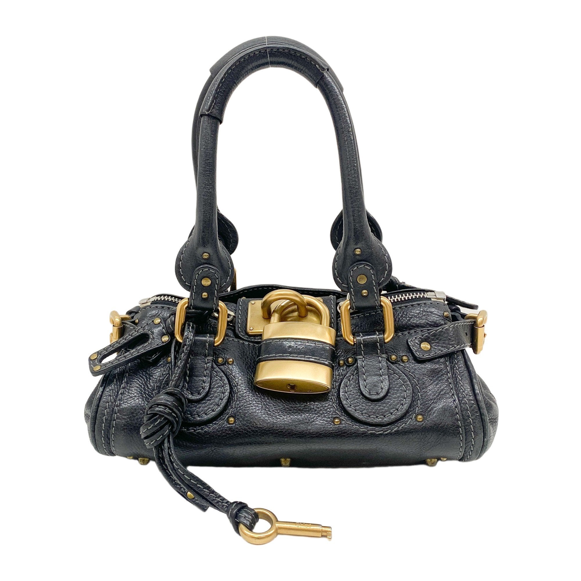 Paddington Black Leather Shoulder Bag