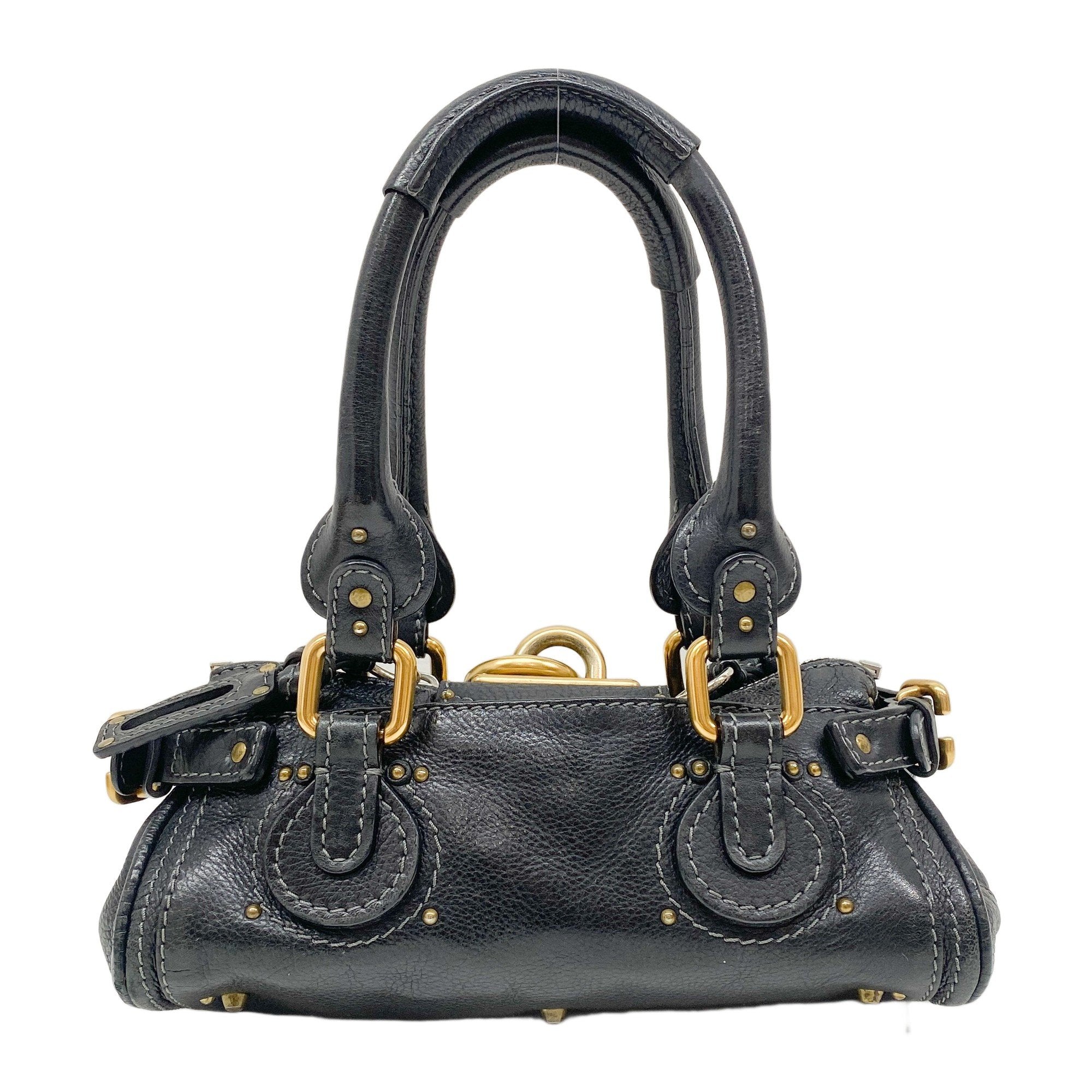 Paddington Black Leather Shoulder Bag