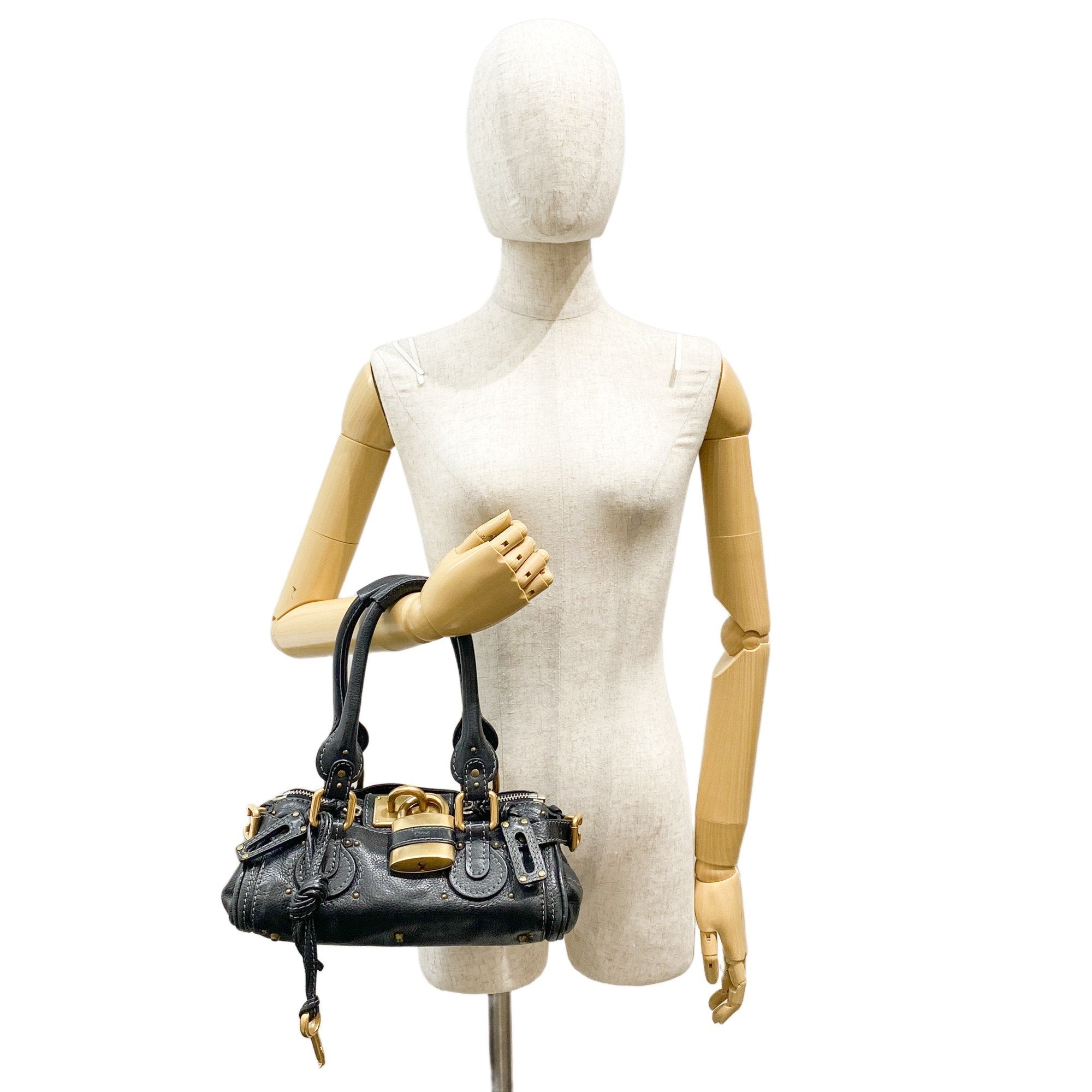 Paddington Black Leather Shoulder Bag