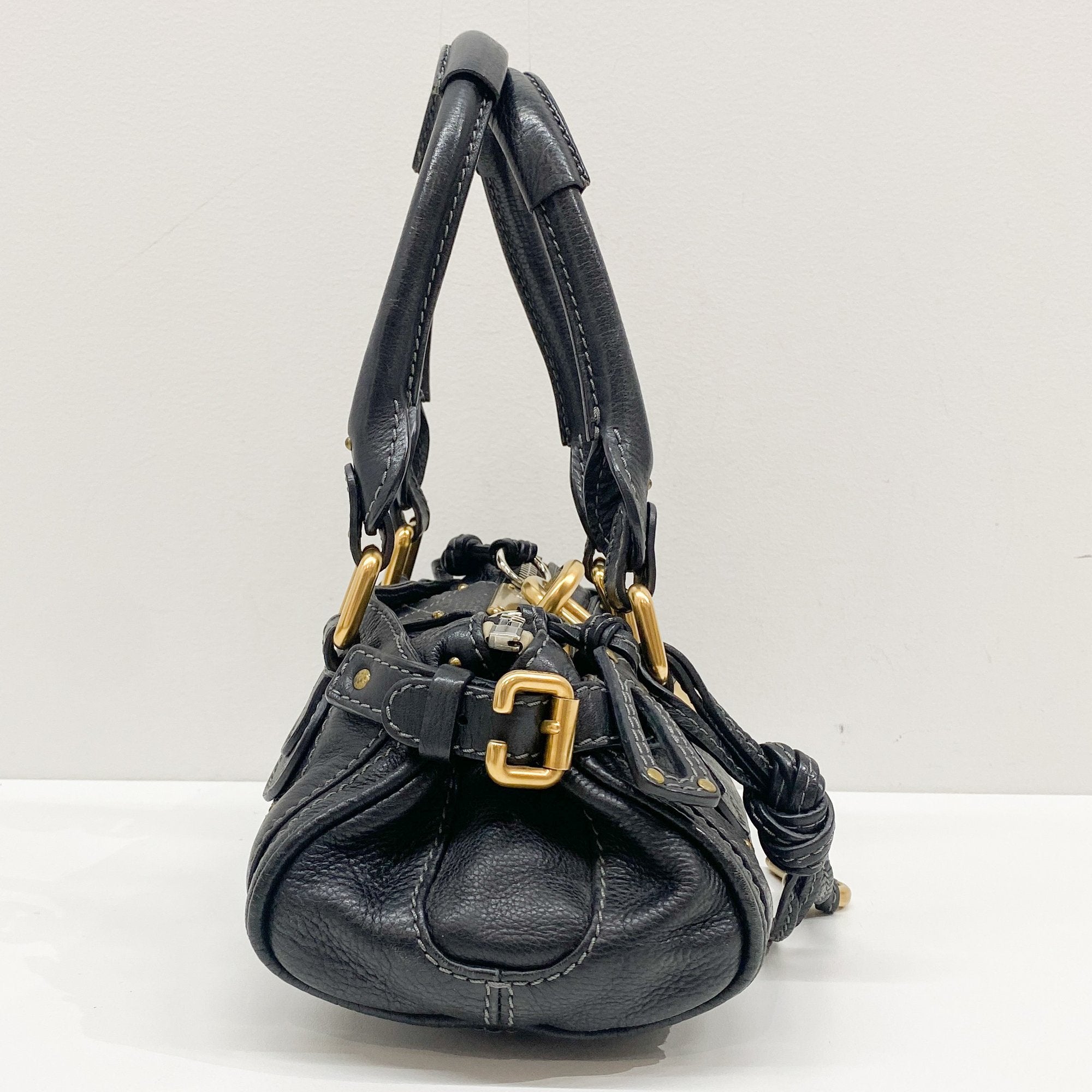 Paddington Black Leather Shoulder Bag
