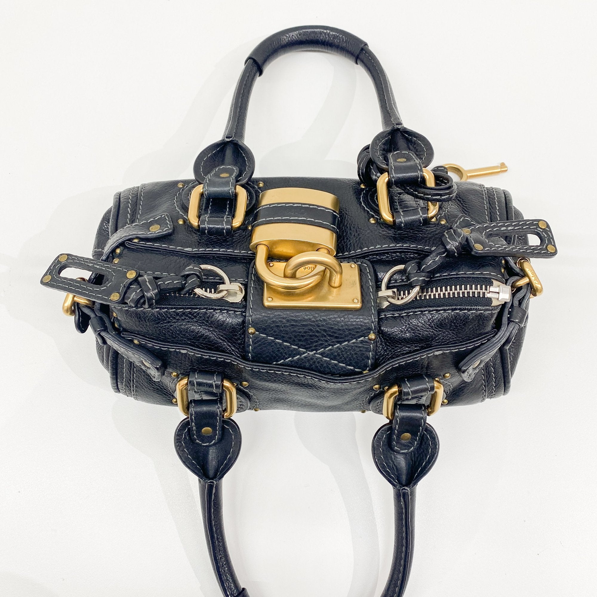 Paddington Black Leather Shoulder Bag
