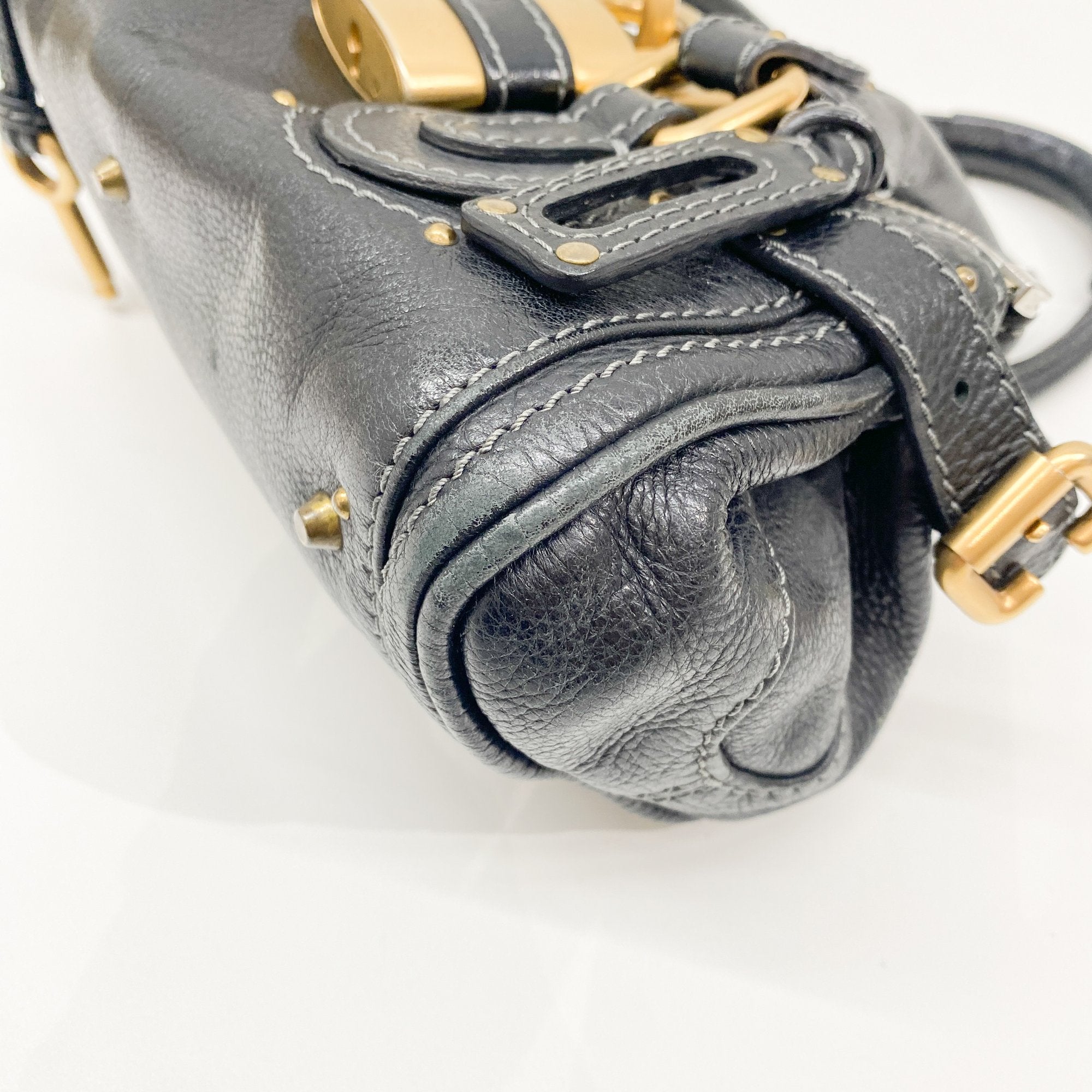 Paddington Black Leather Shoulder Bag