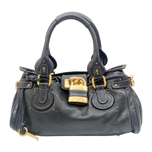 Paddington Black Leather Shoulder Bag
