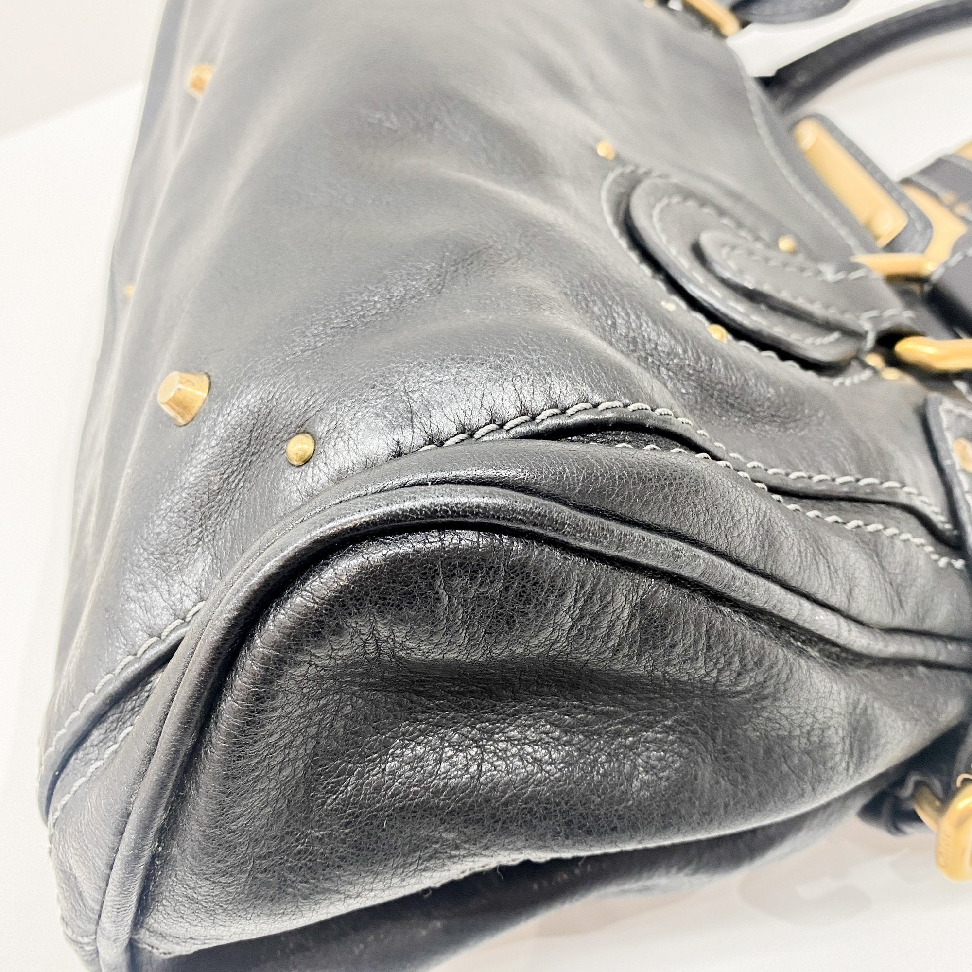 Paddington Black Leather Shoulder Bag