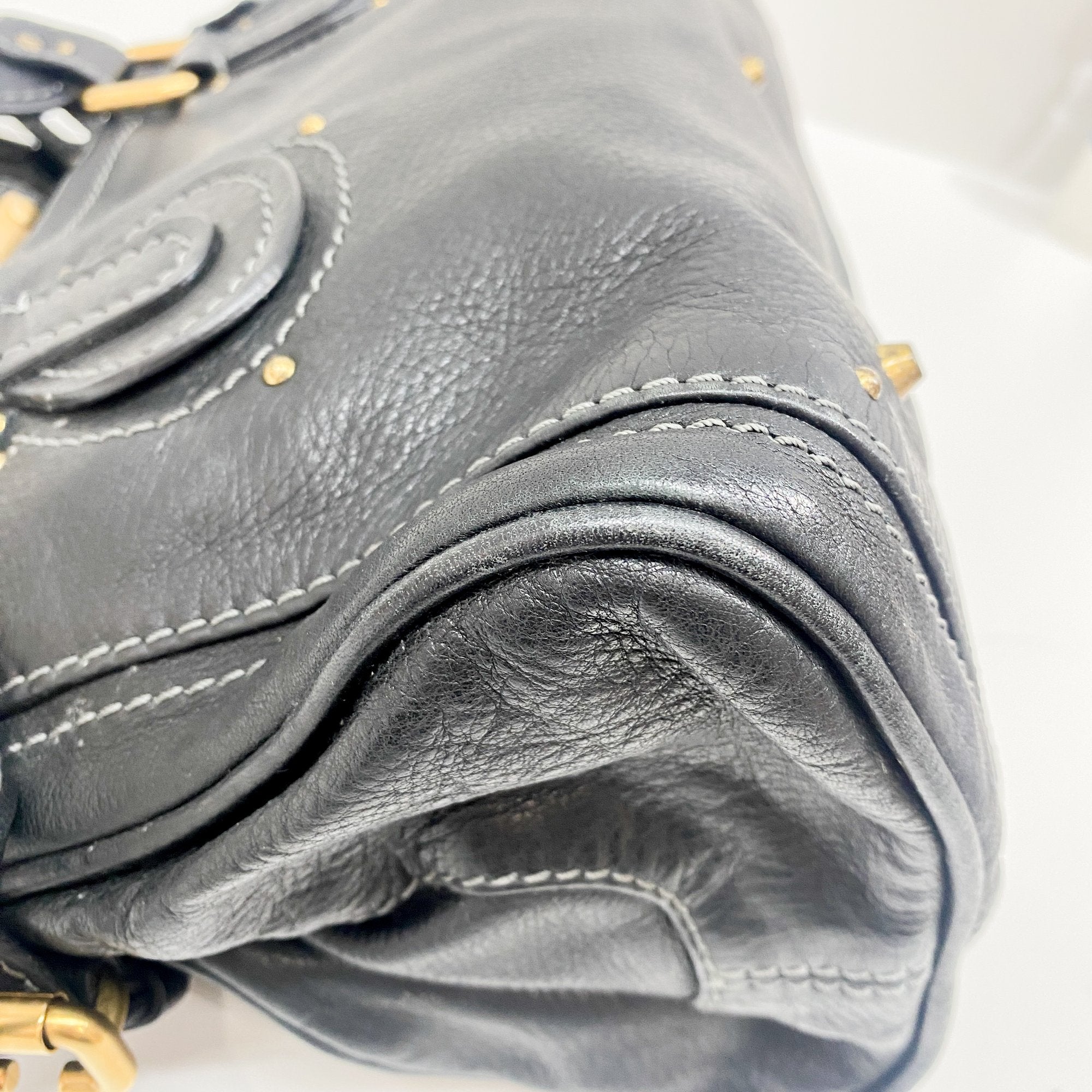 Paddington Black Leather Shoulder Bag