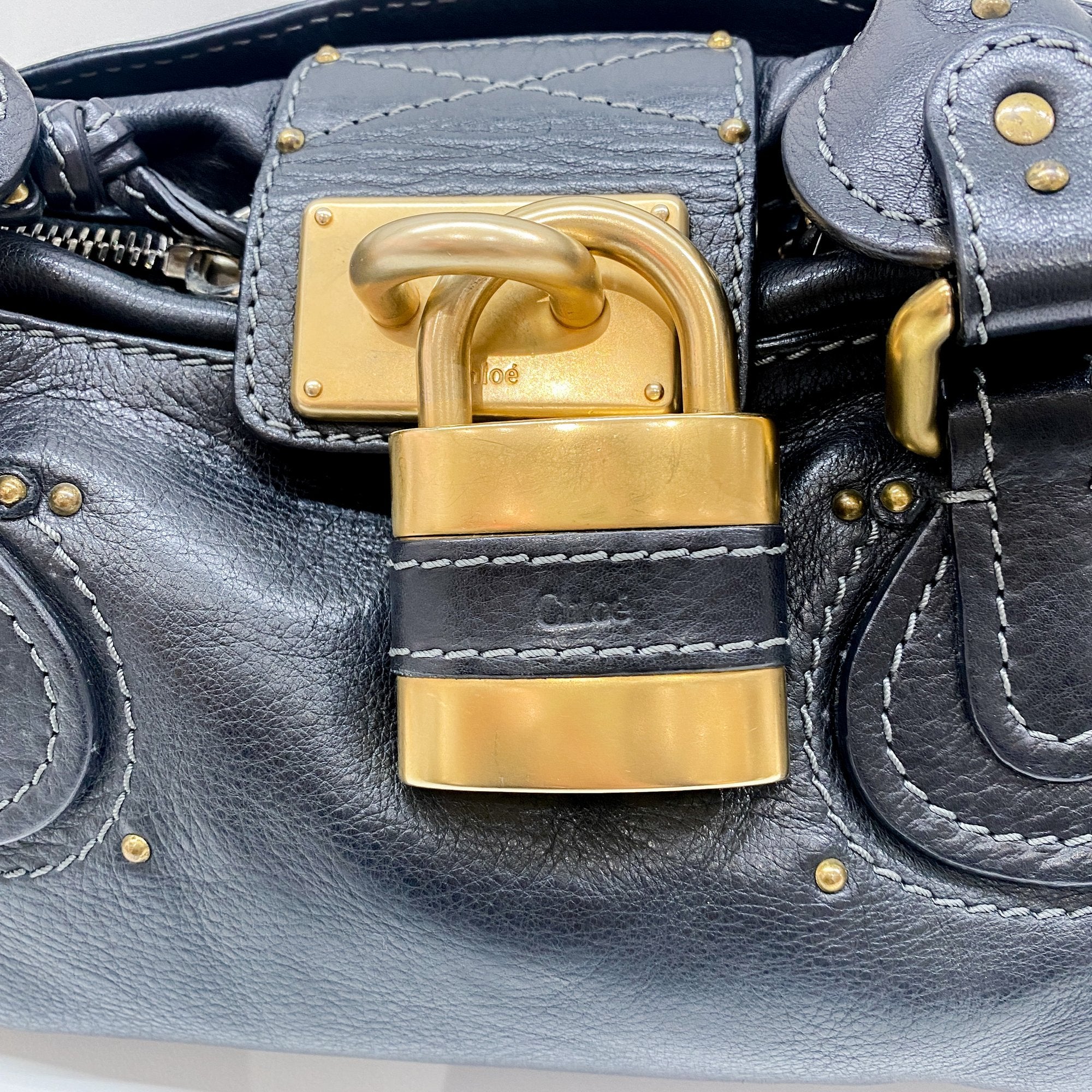 Paddington Black Leather Shoulder Bag