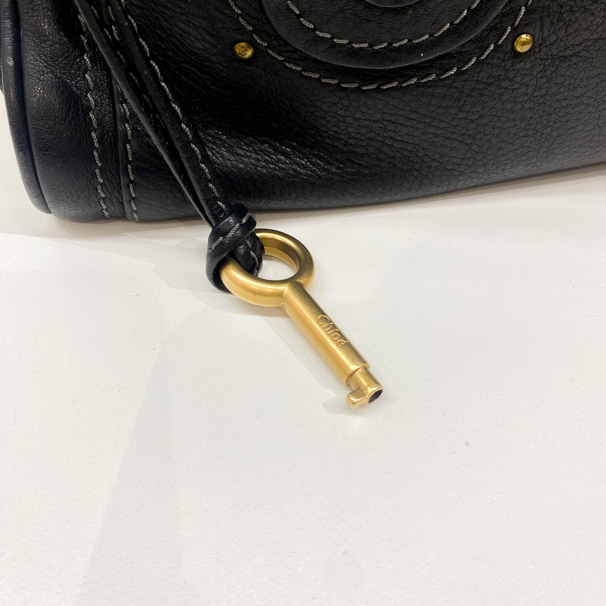 Paddington Black Leather Shoulder Bag