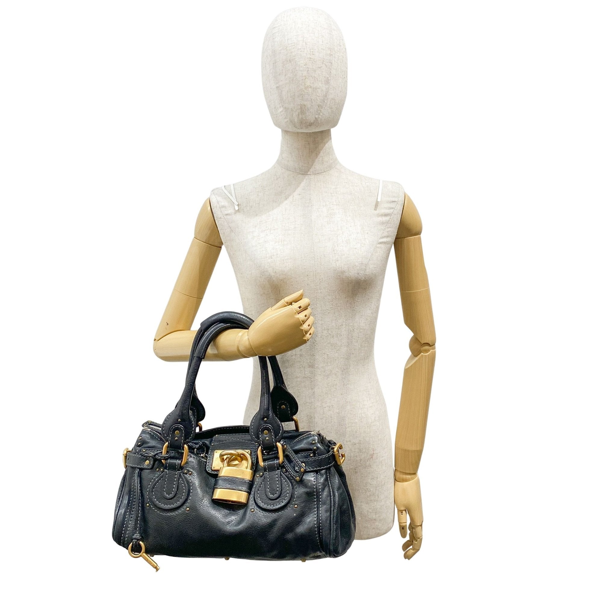 Paddington Black Leather Shoulder Bag