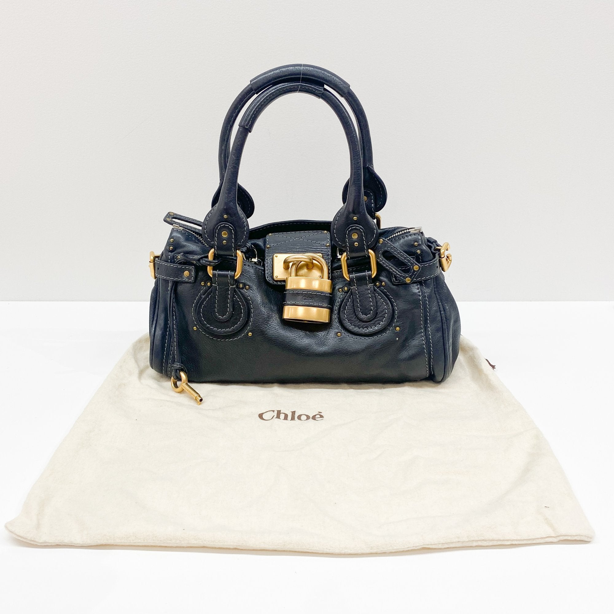 Paddington Black Leather Shoulder Bag