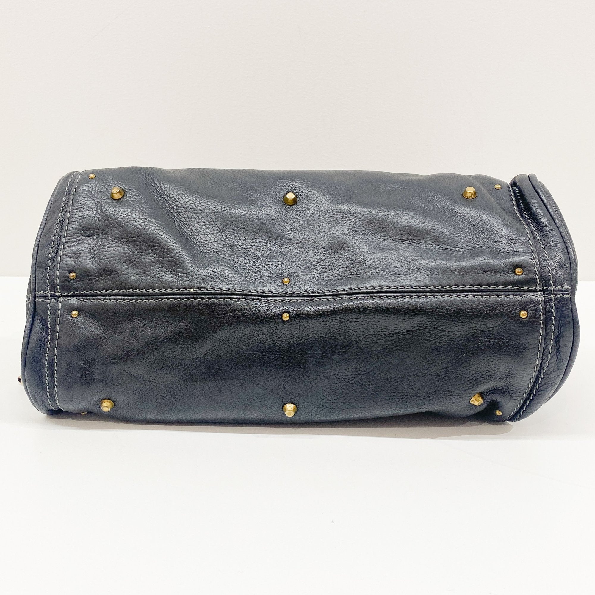Paddington Black Leather Shoulder Bag