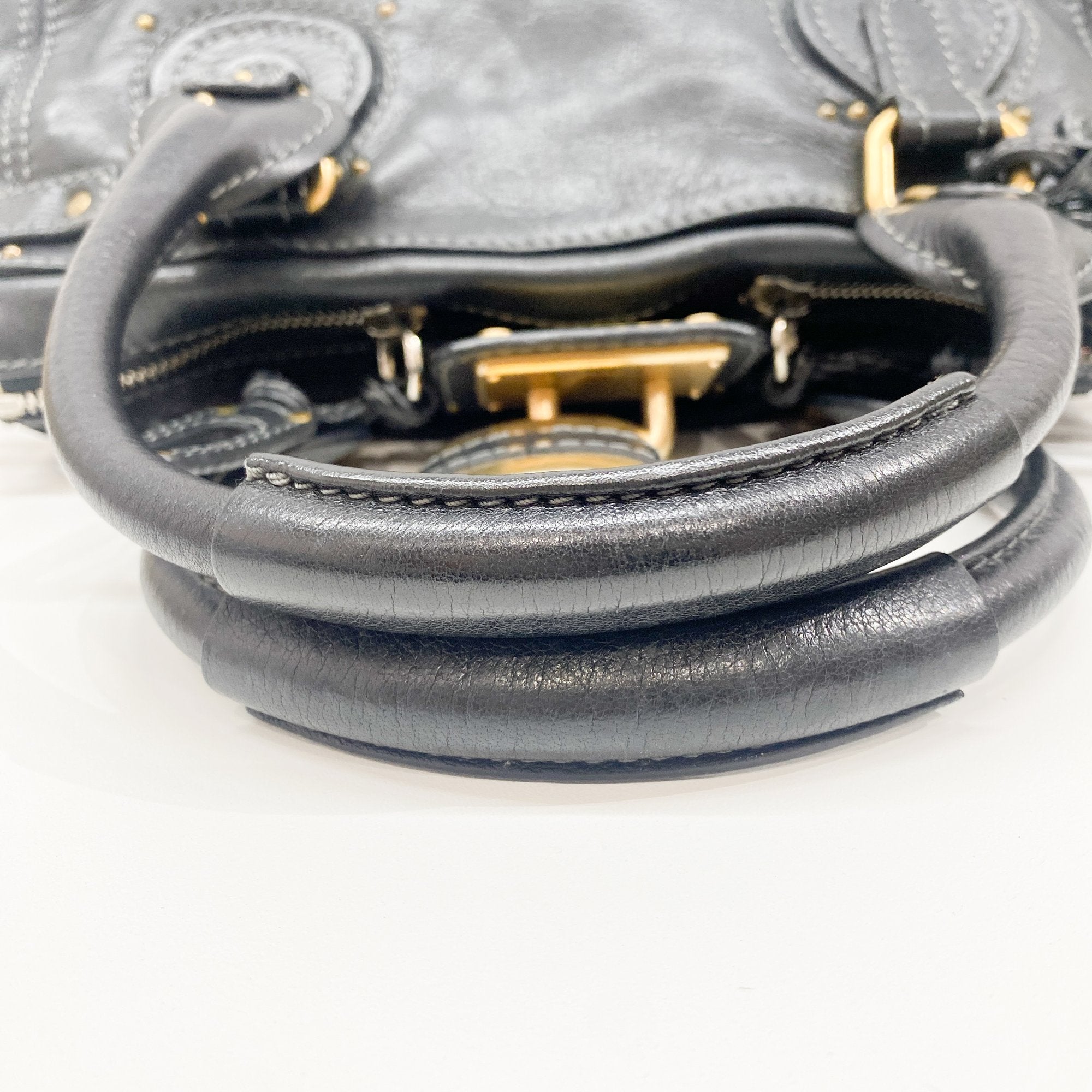 Paddington Black Leather Shoulder Bag