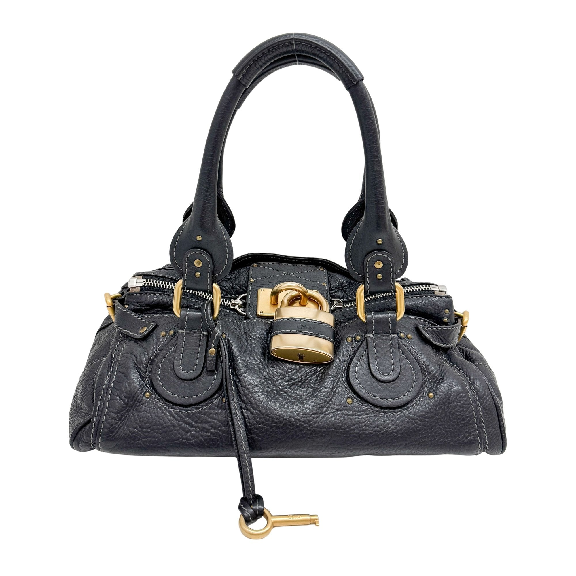 Paddington Black Leather Shoulder Bag