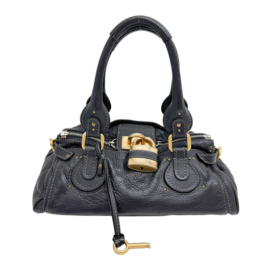 Paddington Black Leather Shoulder Bag