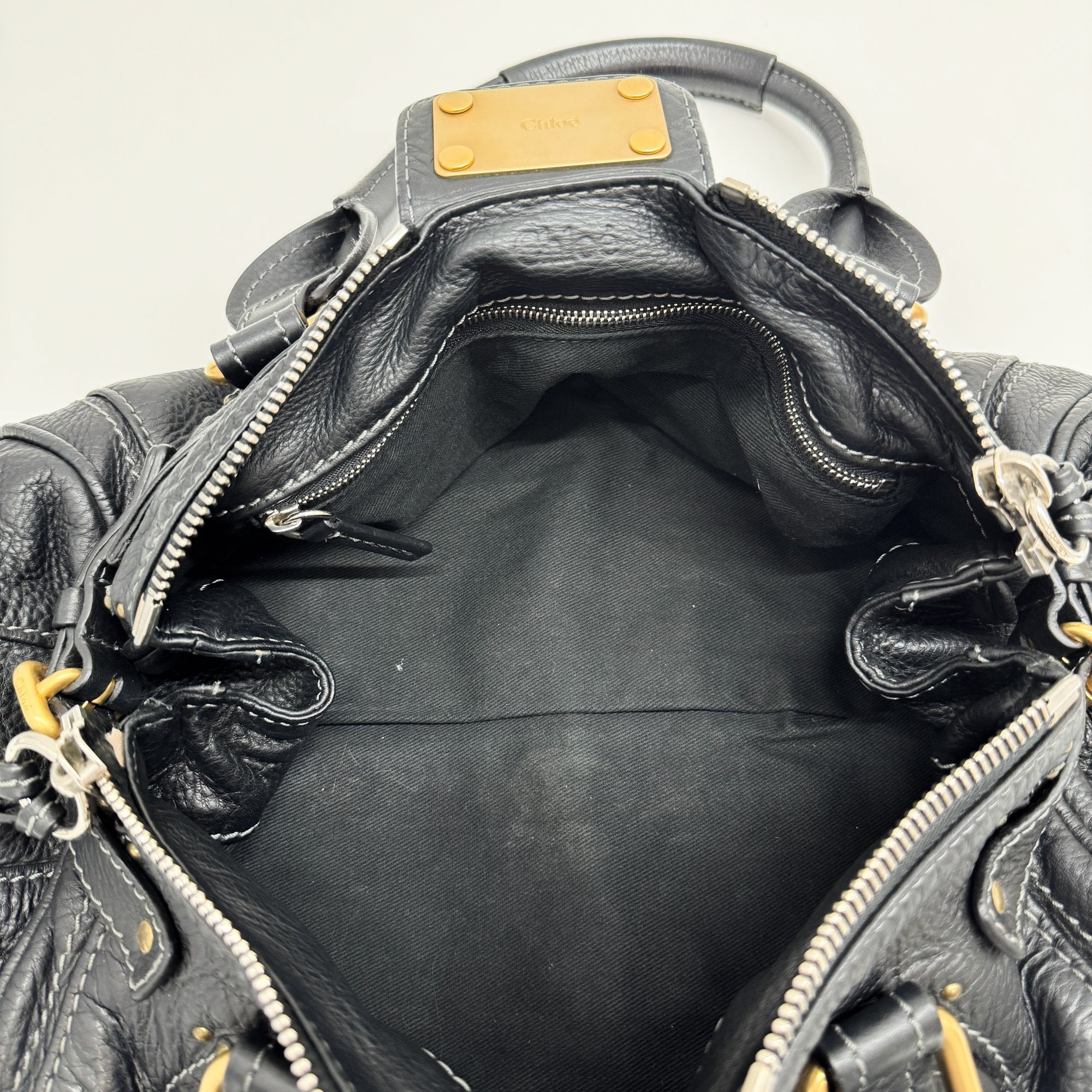 Paddington Black Leather Shoulder Bag