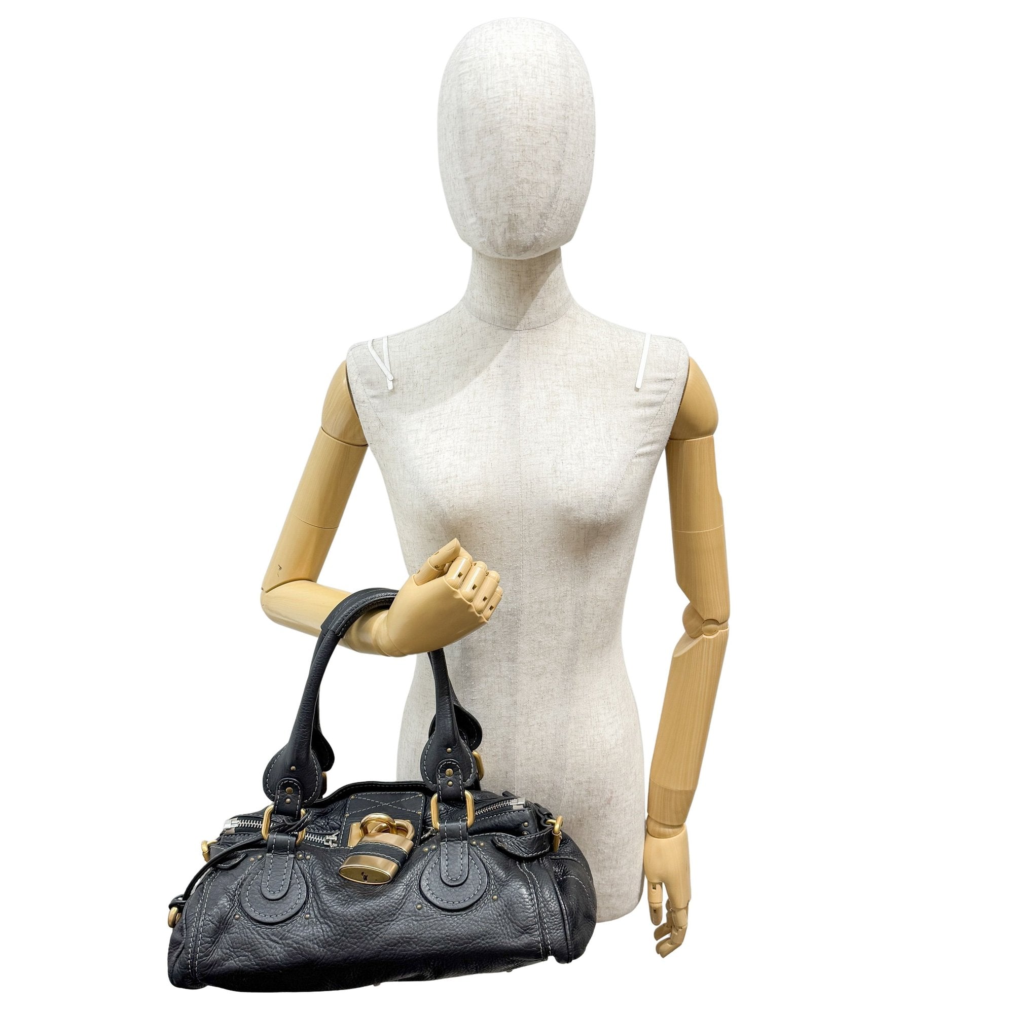 Paddington Black Leather Shoulder Bag