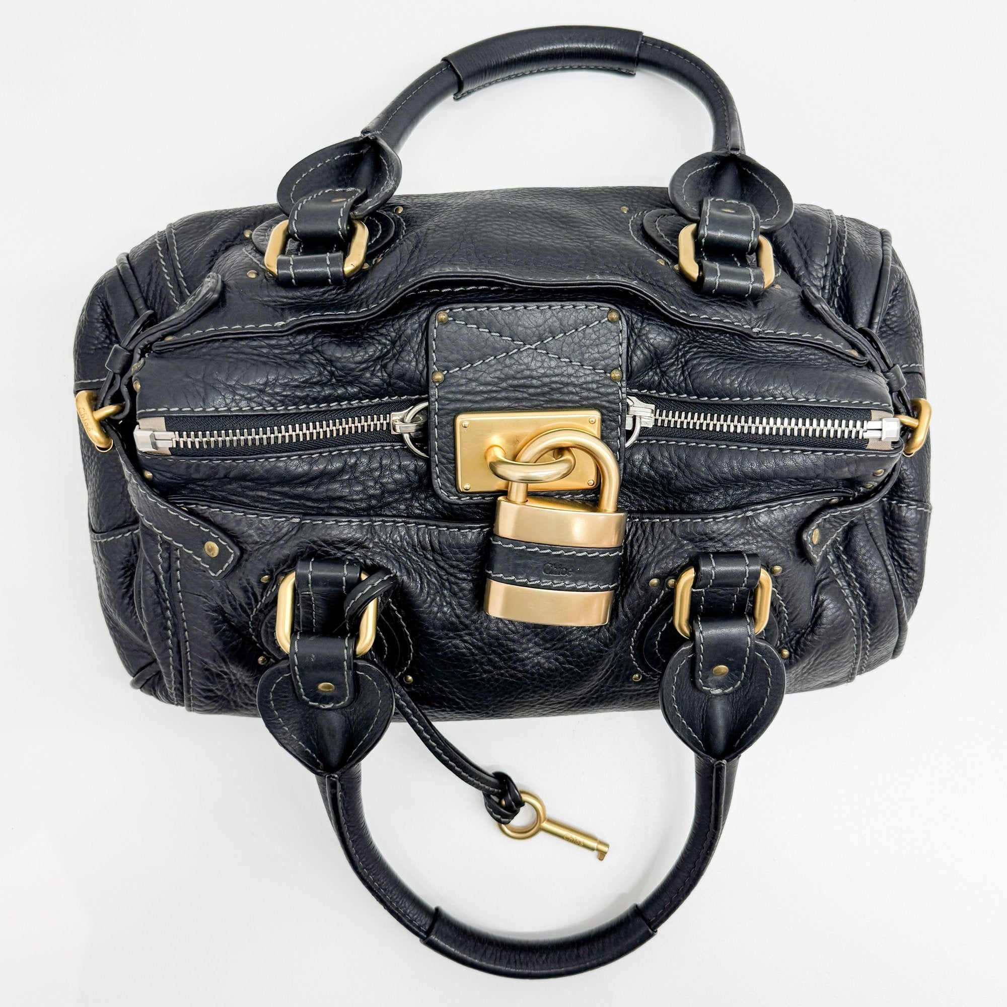 Paddington Black Leather Shoulder Bag
