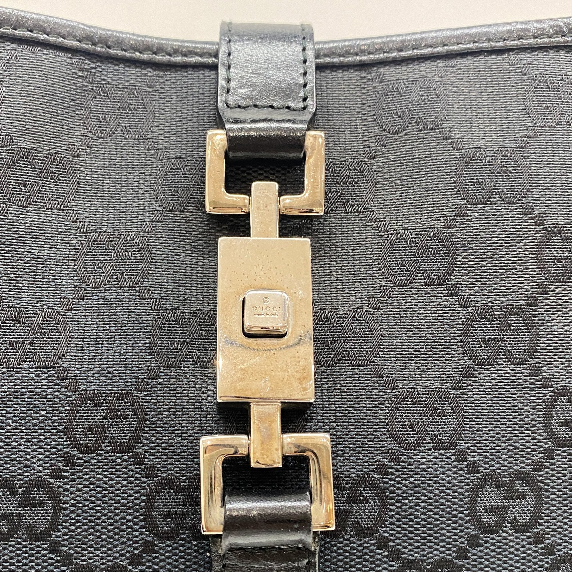 Jackie Black GG Canvas Leather Shoulder Bag