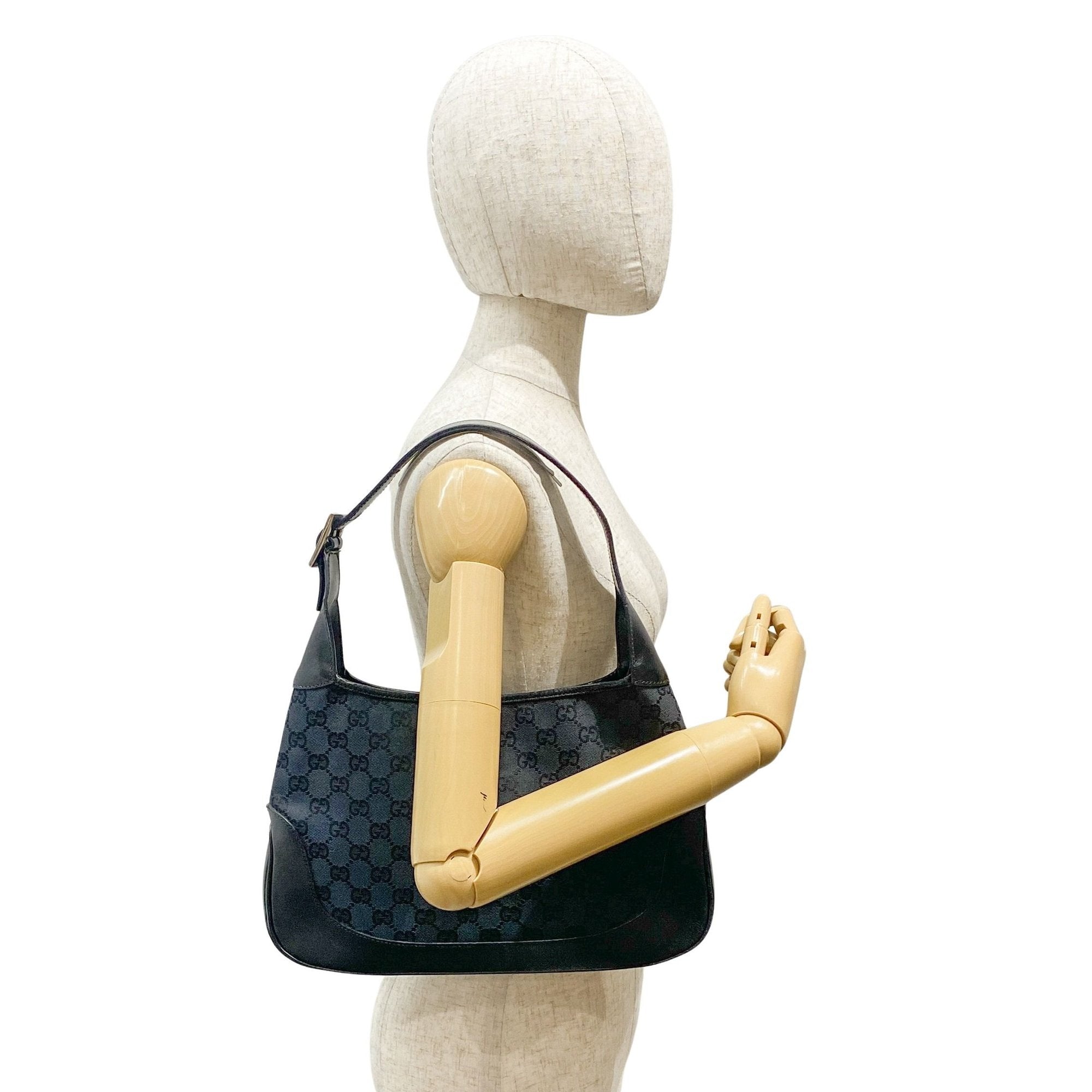 Jackie Black GG Canvas Leather Shoulder Bag